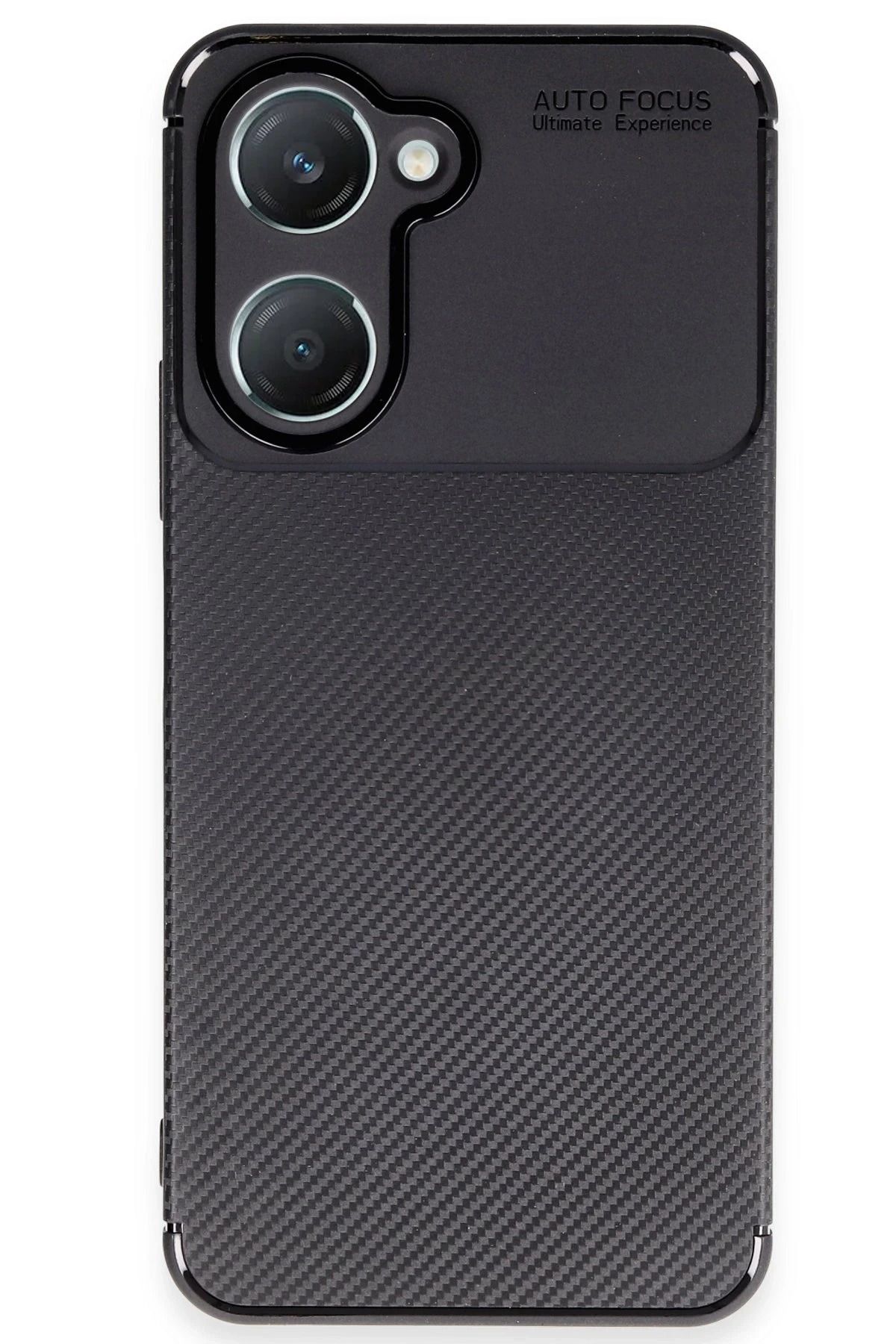 NewFace Vivo Y18 Kılıf Auto Focus Karbon Kapak - Siyah YNSMR