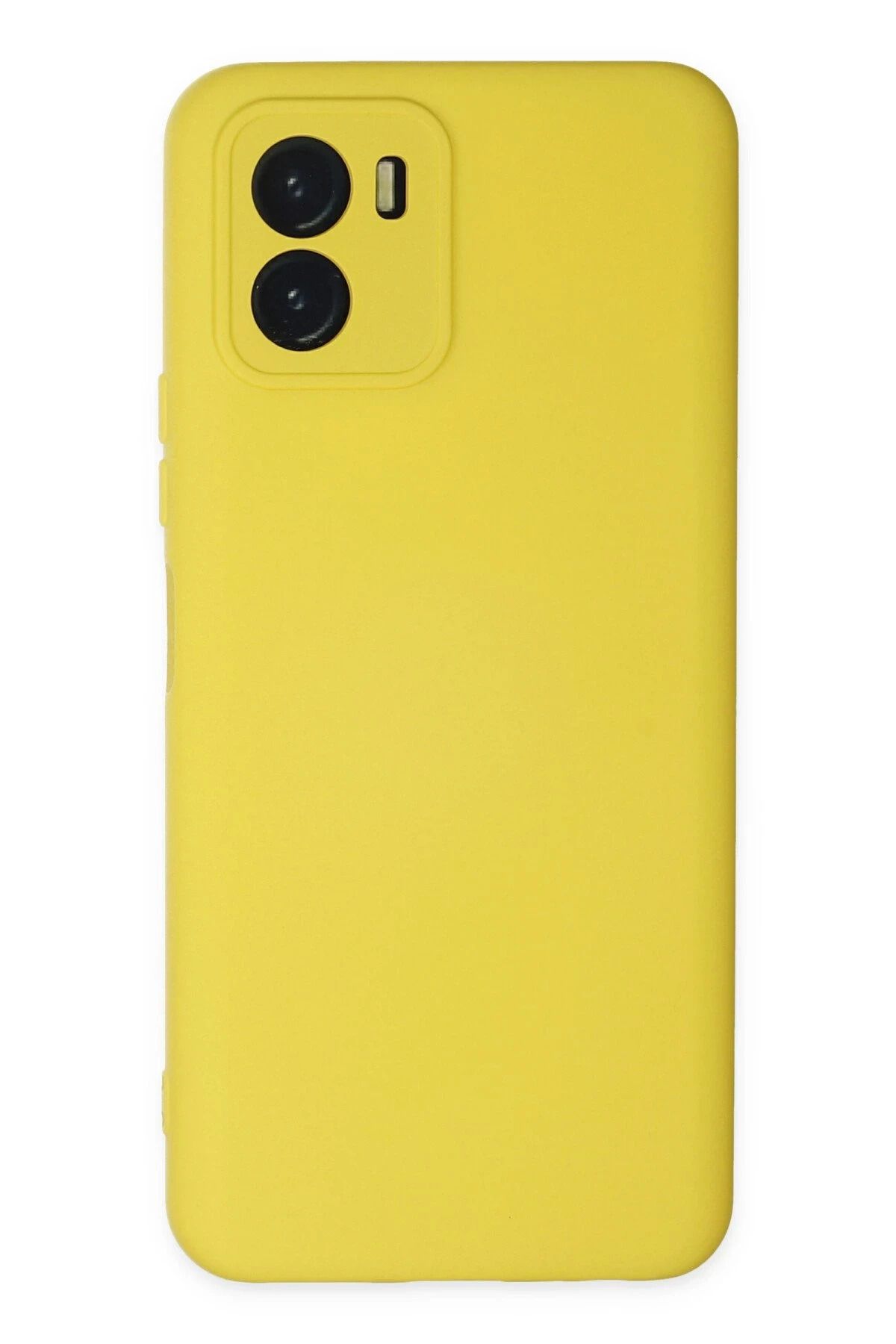NewFace Vivo Y15S Kılıf Nano içi Kadife Silikon - Sarı HNZRN