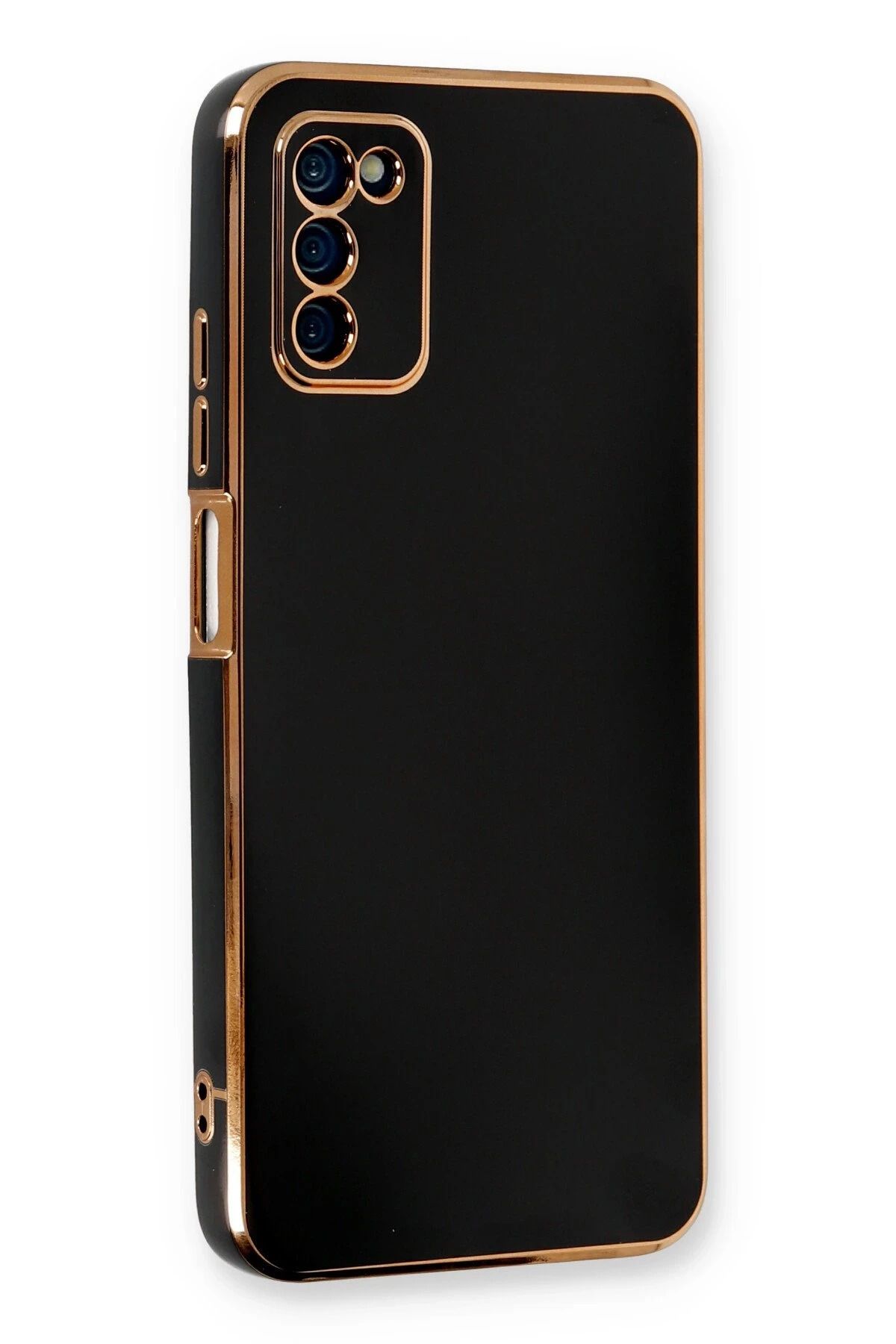 NewFace Samsung Galaxy A03S Kılıf Volet Silikon - Siyah YNSMR