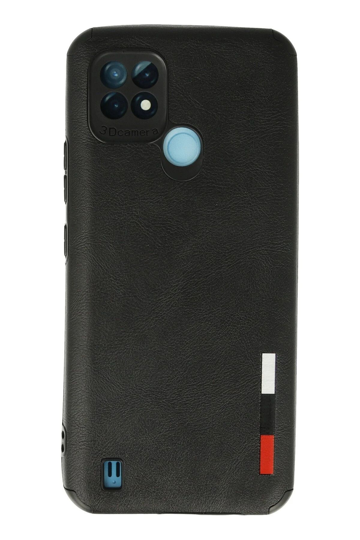 NewFace Realme C21 Kılıf Loop Deri Silikon - Siyah LZWDR
