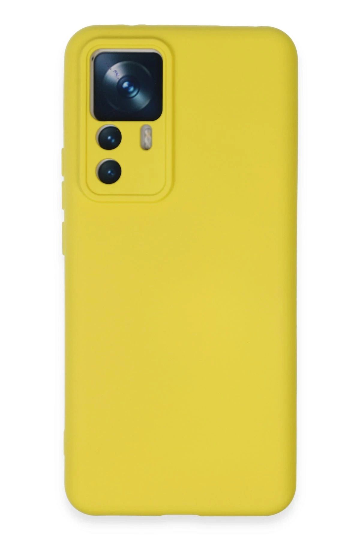 NewFace Xiaomi Mi 12T Pro Kılıf Nano içi Kadife Silikon - Sarı NRMSA