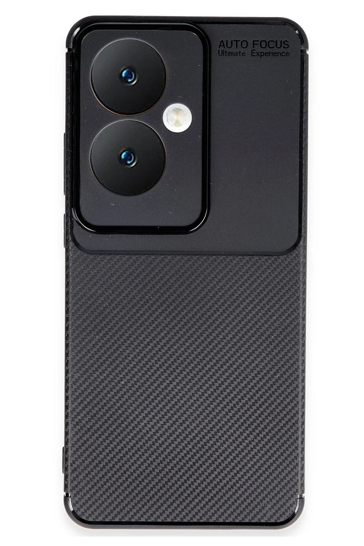 NewFace Reno 11F Kılıf Auto Focus Karbon Kapak - Siyah YNSMR