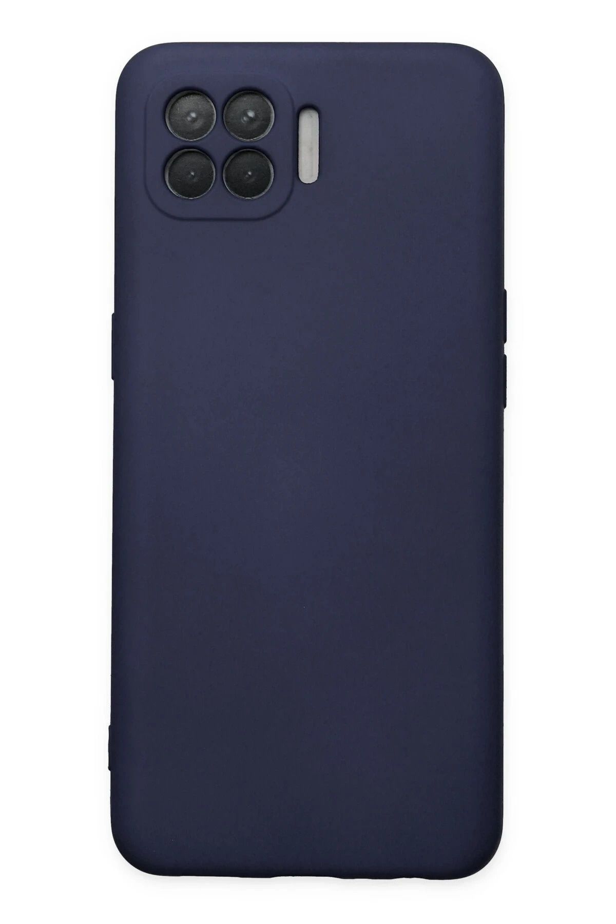 NewFace Reno 4 Lite Uyumlu Kılıf Nano içi Kadife Silikon - Lacivert BSTMY