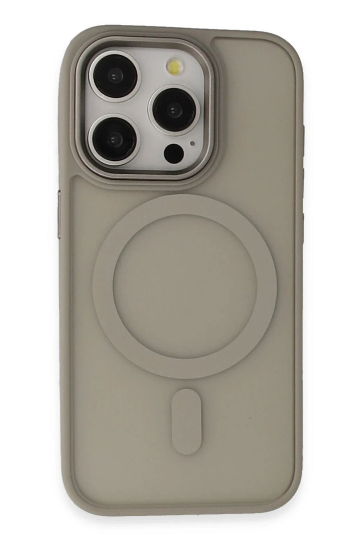 NewFace iPhone 15 Pro Max Kılıf Oslo Magsafe Kapak - Titan Gri JOJUA