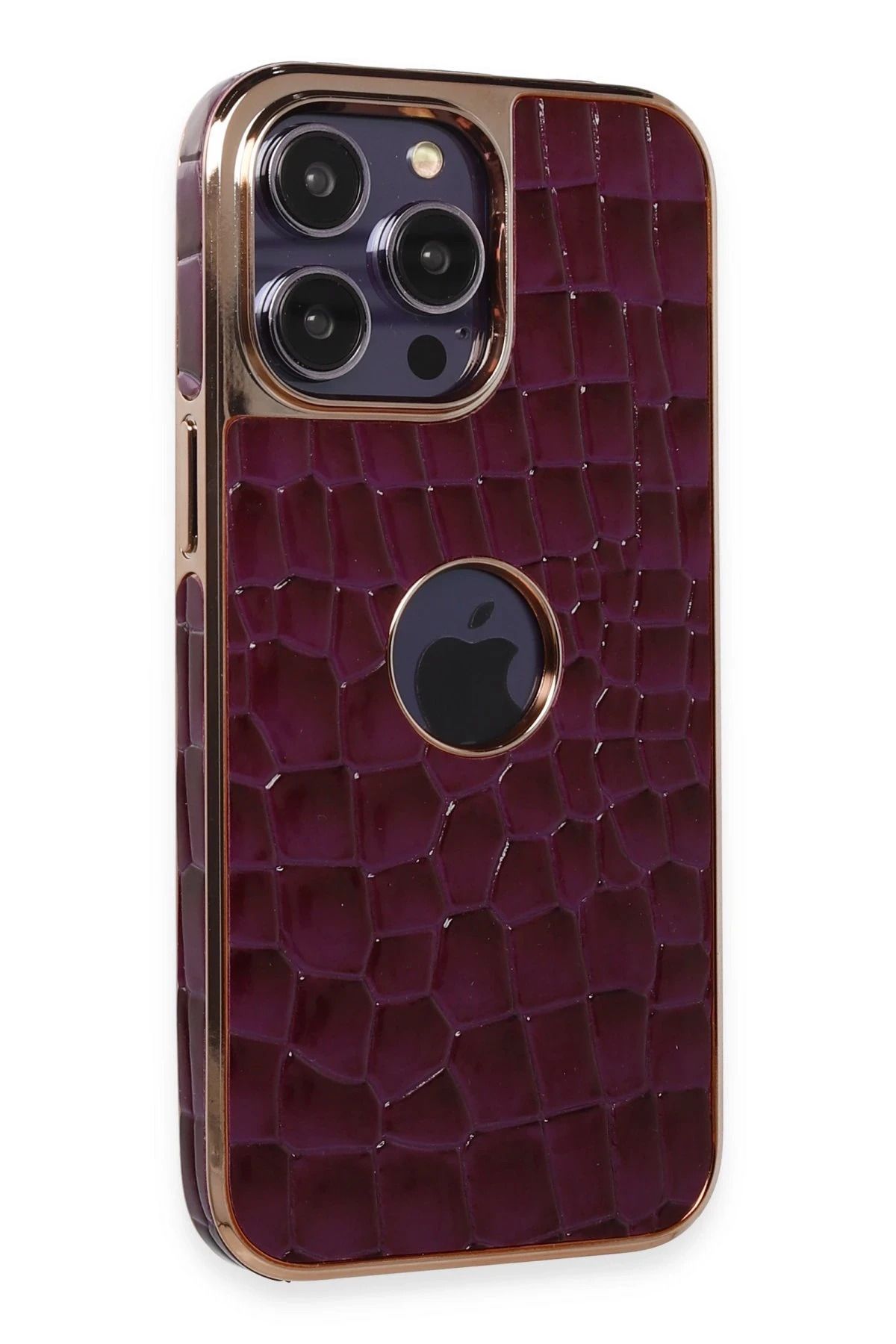NewFace iPhone 13 Pro Max Kılıf Snake Kapak - Derin Mor NRMSA