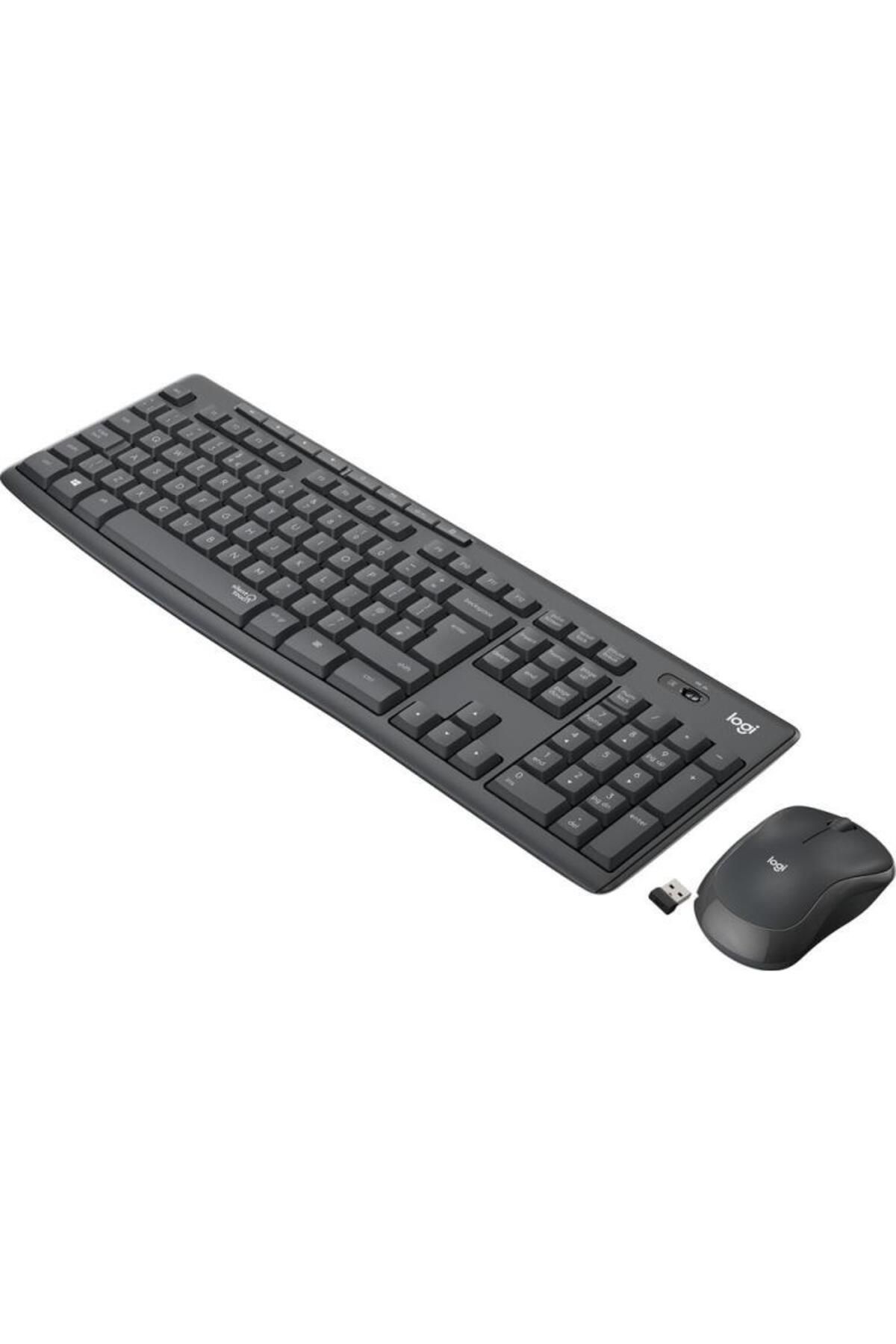 logitech MK295 Kablosuz İngilizce Klavye Mouse Set Siyah