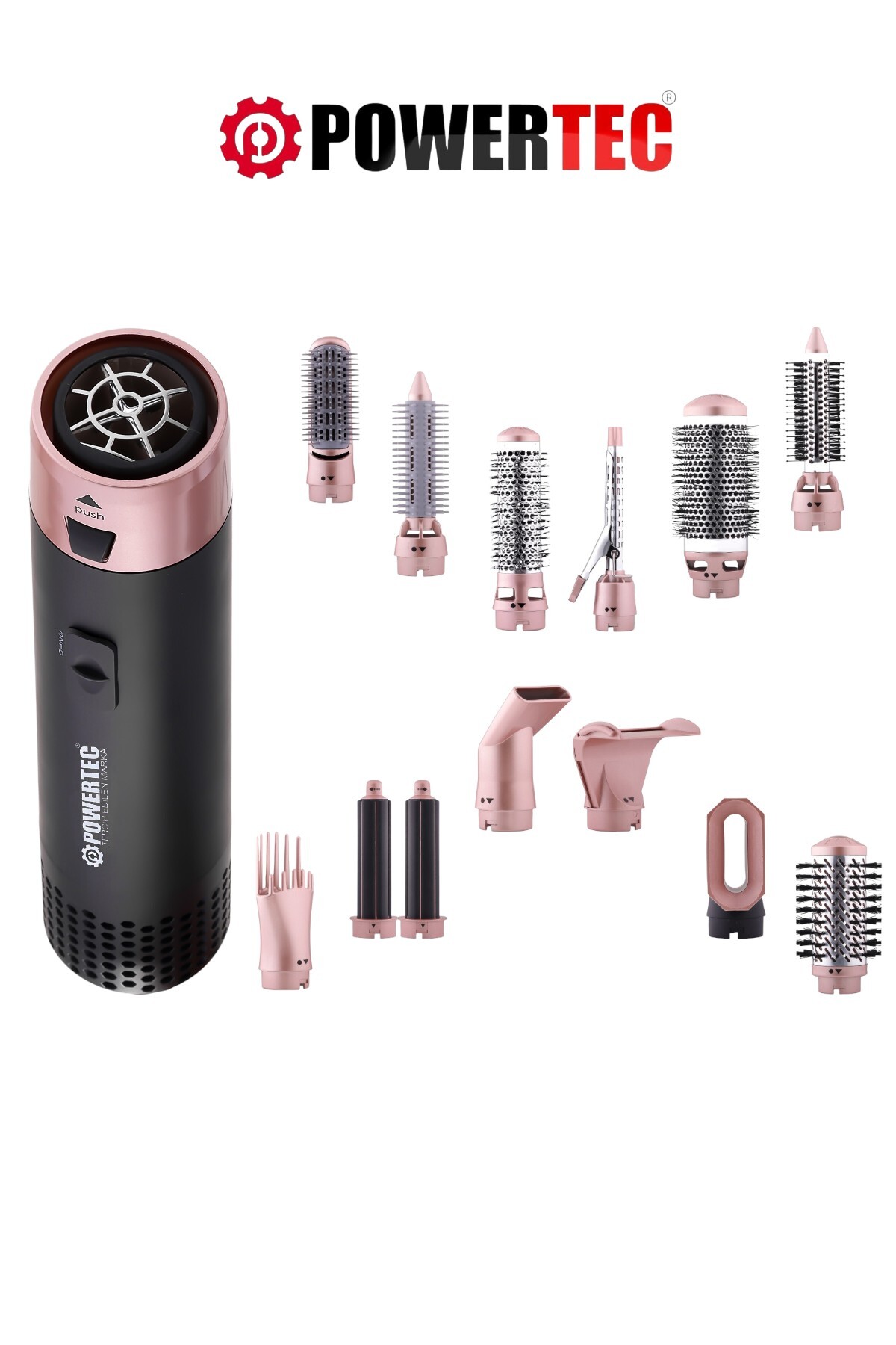 POWERTEC TR-6666 13'ü 1 Arada Saç Şekillendirici Set –Fön Makinesi, Maşa, Düzleştirici, Kurutma, Bakım Cihazı