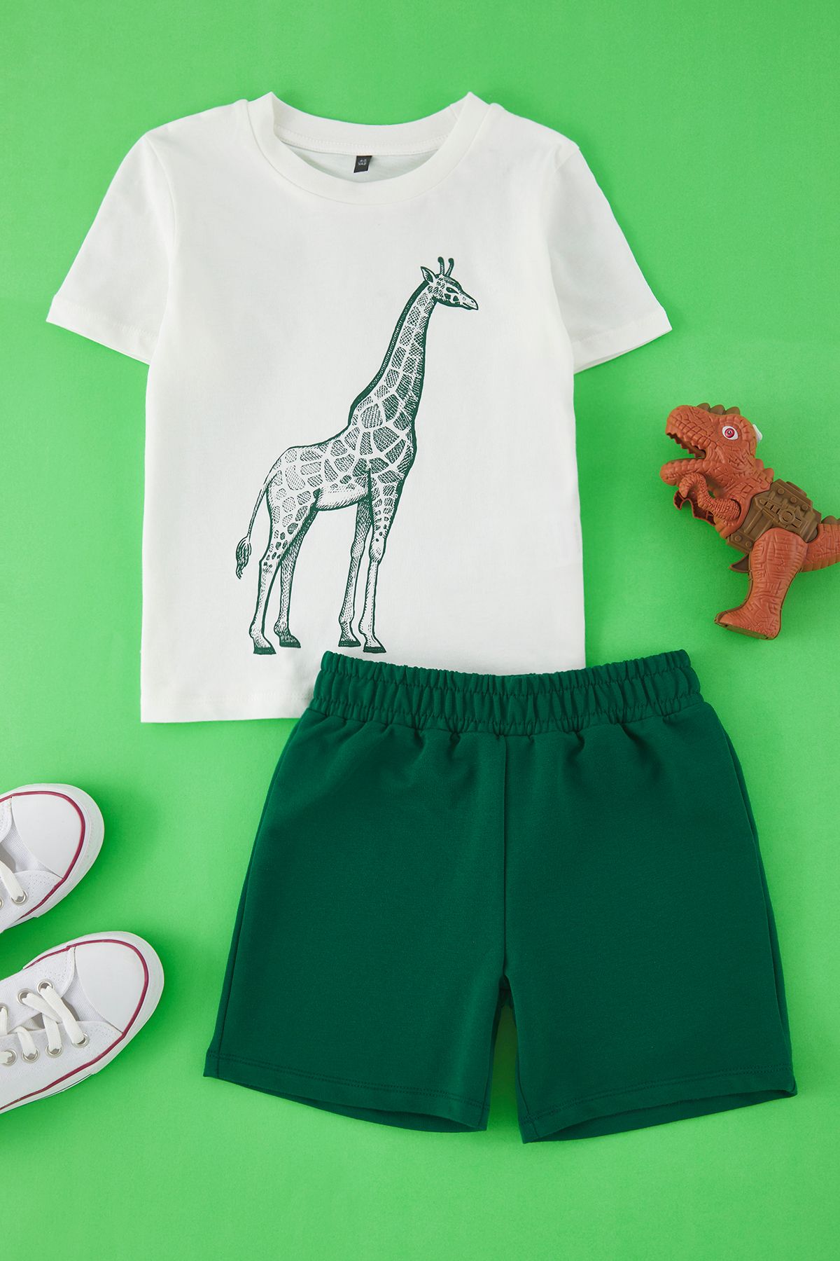 trendyolkids-boys-ecru-animals-short-casualda