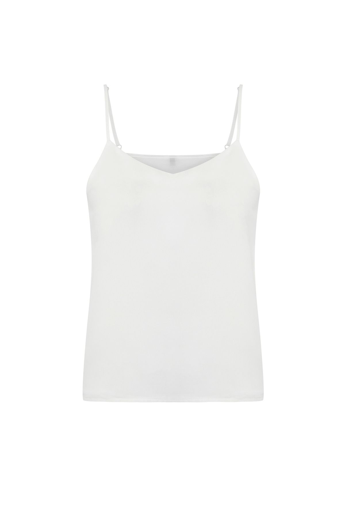 Trendyol Collection-Ecru Basic tkaná halenka s páskem TWOSS19BB0224 9