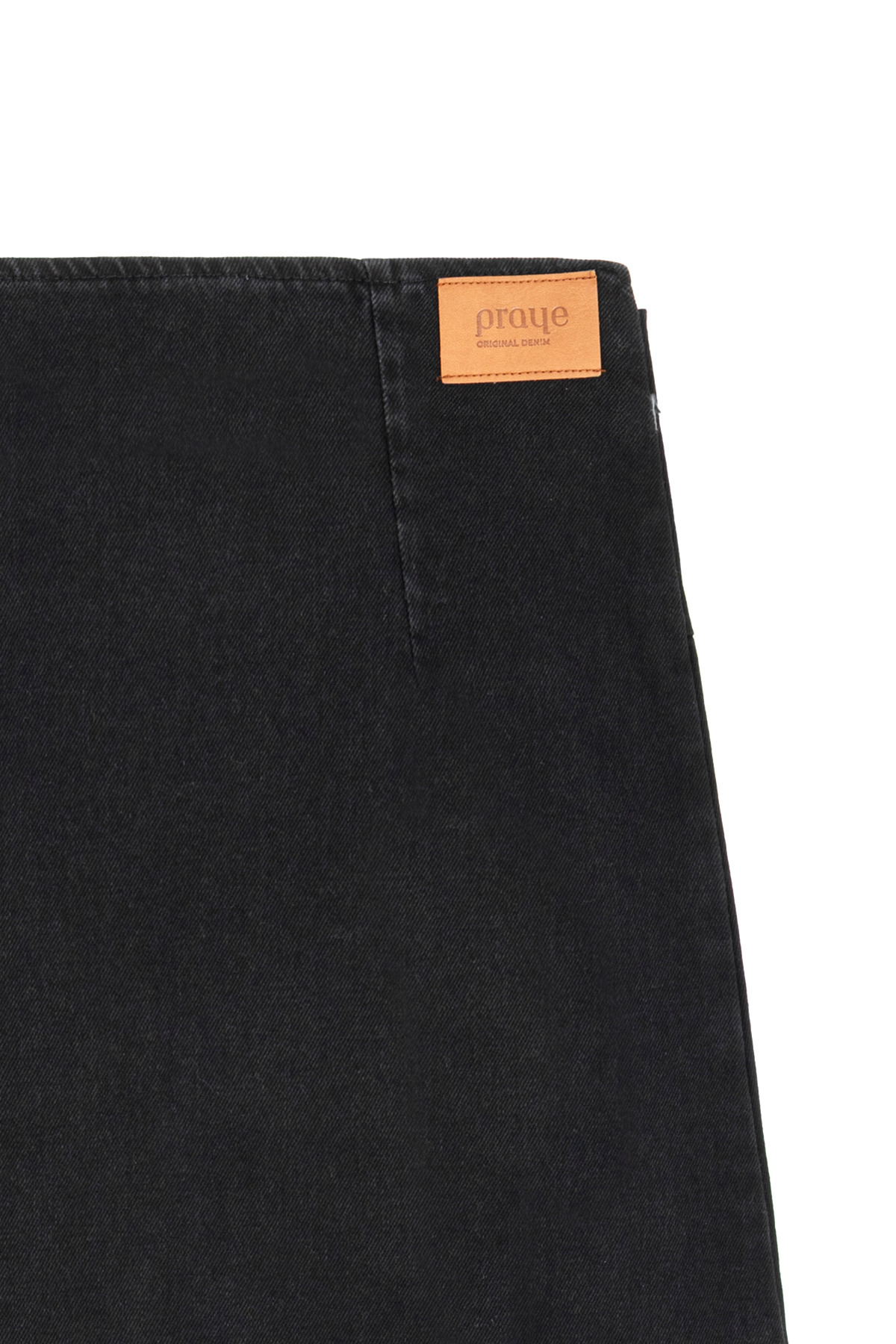 praye  Çapraz Kesim Denim Etek Antrasit - Görsel 4