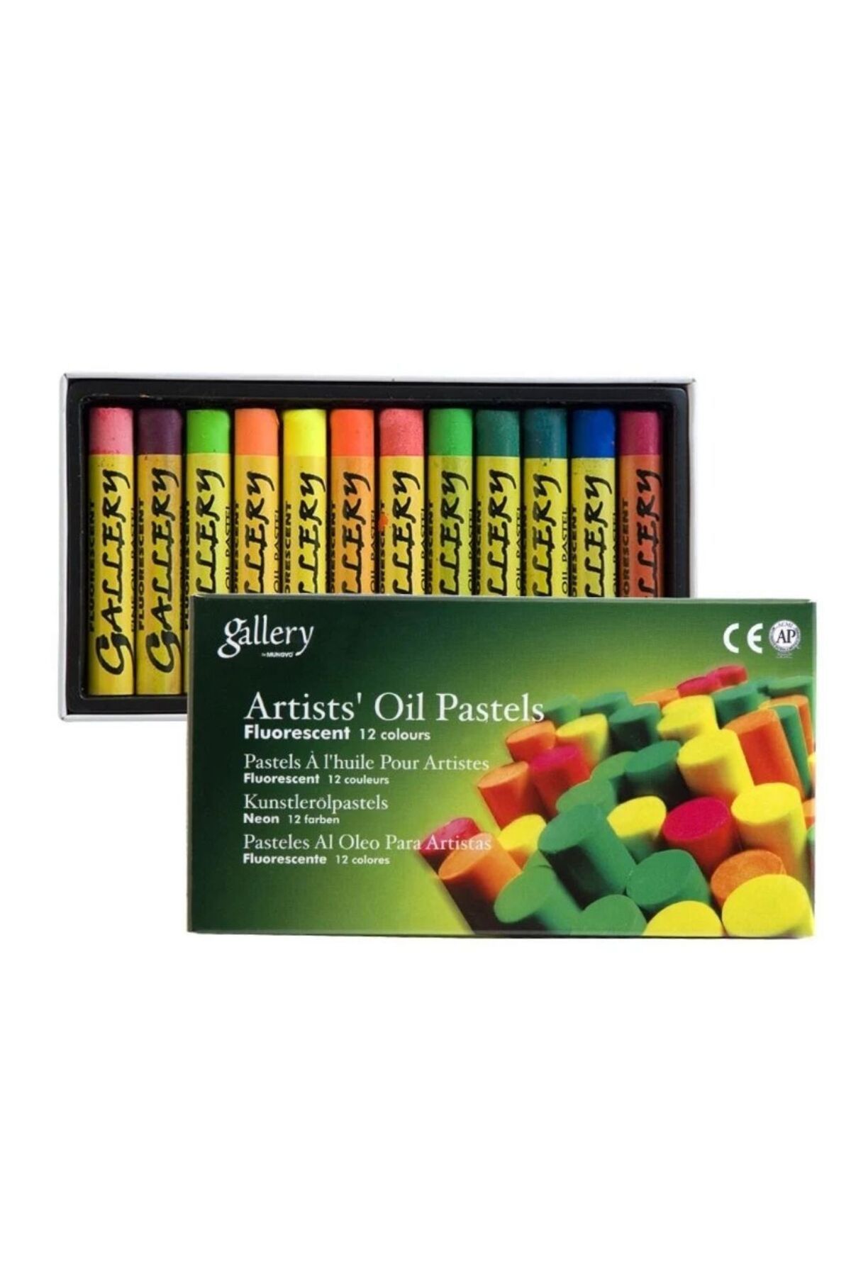 Mungyo Art Tone Gallery Sanatsal Yağlı Pastel Boya Neon Seti 12 Renk