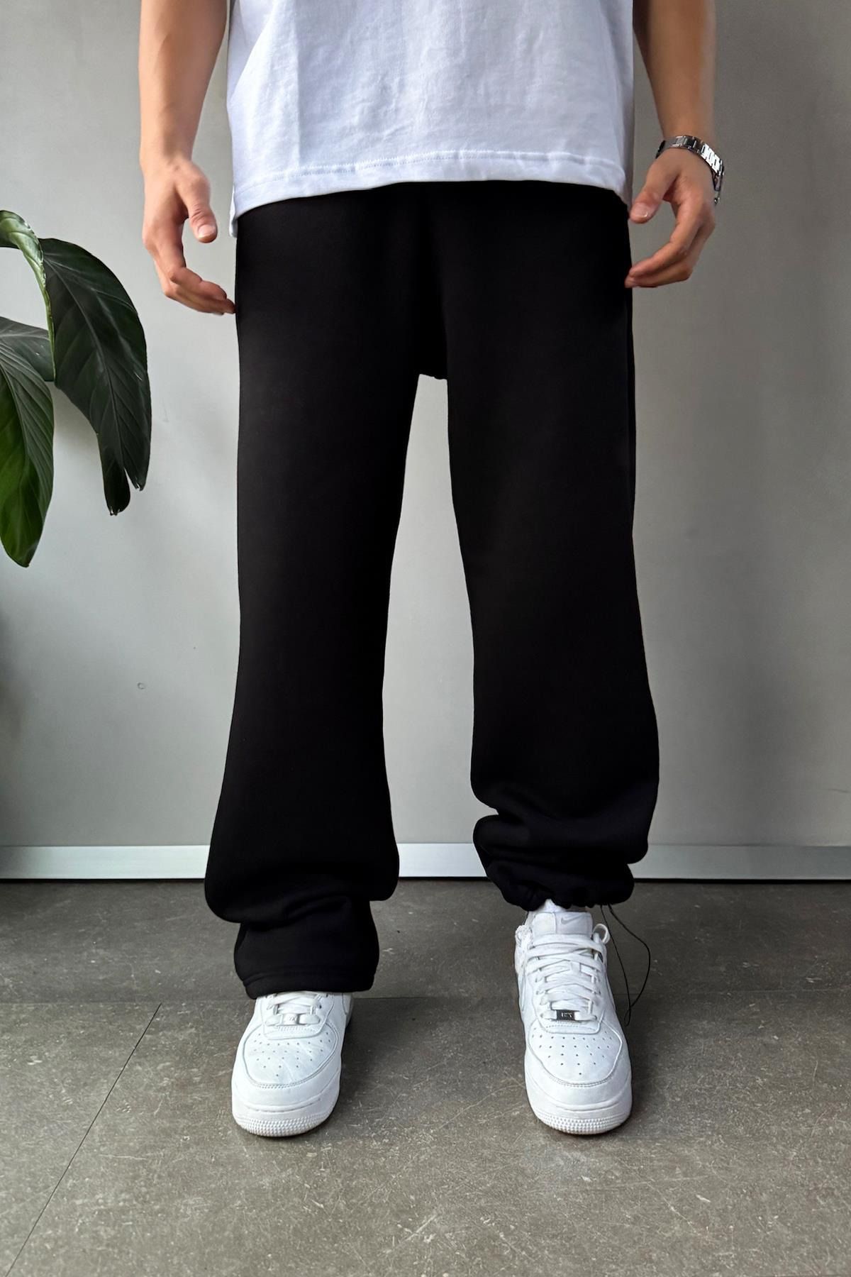 XPUPPETWEAR Ayarlanabilir Paça Basic Siyah Eşofman Altı