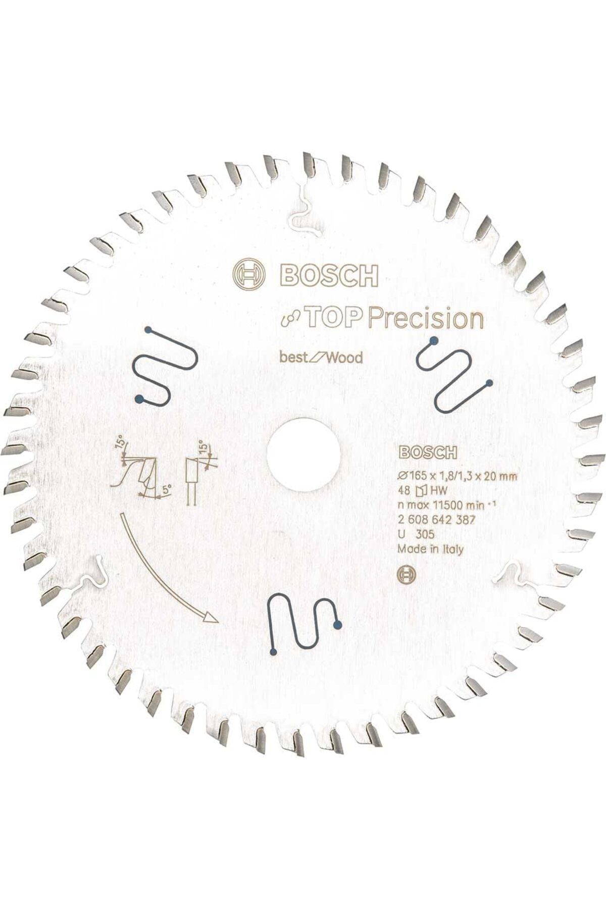 STOREMAX lvnmblya dairesel testere bıçağı Top Precision çok aşamalı malzeme 165 x 20 x 1,8 mm, 56, 260