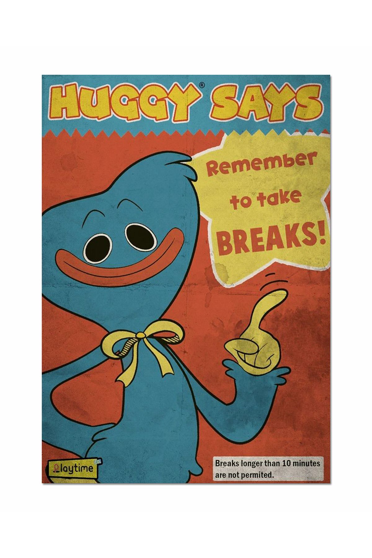 Ayabak Metal Poster Poppy Playtime - Dekoratif Metal Poster - Hediyelik Metal Poster