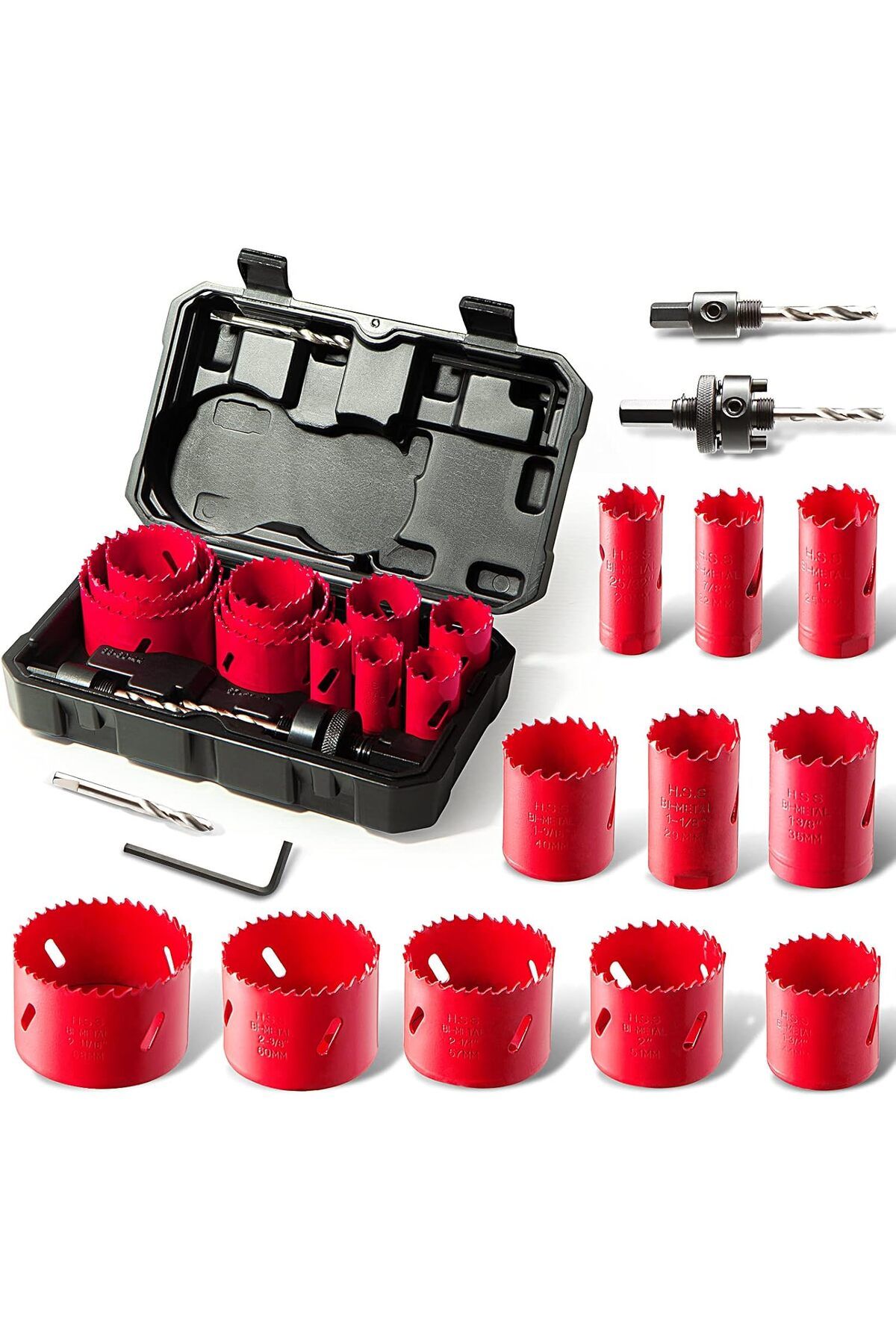 STOREMAX ysstorex BETTER TOOLS FOR BETTER LIFE Bi-Metal Delik Testere, 17 ADET Delik Testere Seti 11 ADET Tes