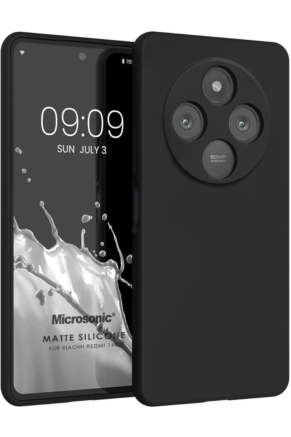 STOREMAX dlshop Matte Silicone Xiaomi Redmi A4 Kılıf Siyah [Redmi A4 ile Uyumlu Kılıf - Siyah] star 99039