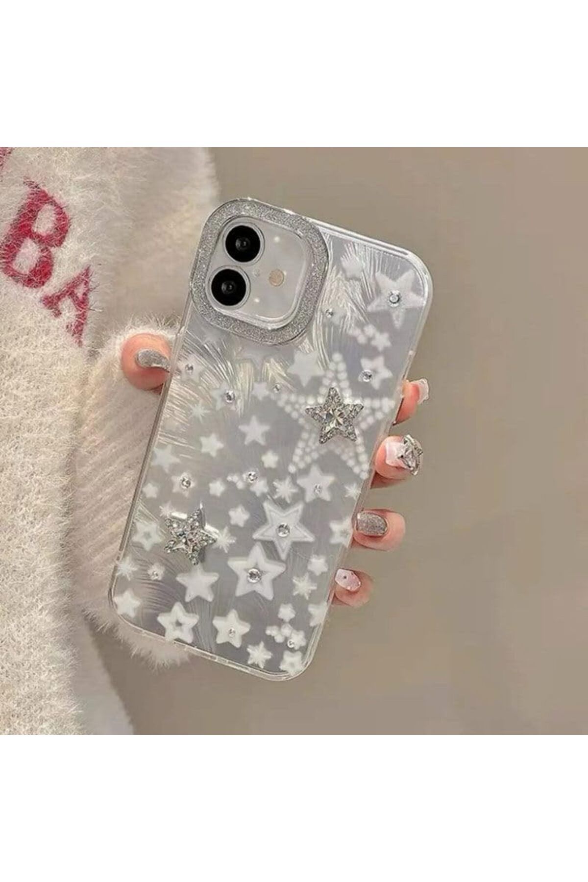 STOREMAX htpshopmx iPhone 16 ile Uyumlu Kılıf Zebana Stardom Silikon Kılıf Gri str http 1092444