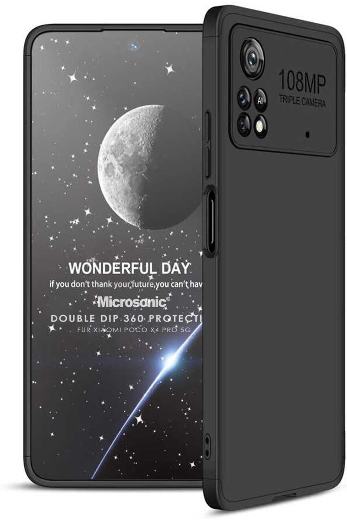 STOREMAX cmllashop Xiaomi Poco X4 Pro 5G için Kılıf Double Dip 360 Protective Siyah [Poco X4 Pro 5G ile Uy