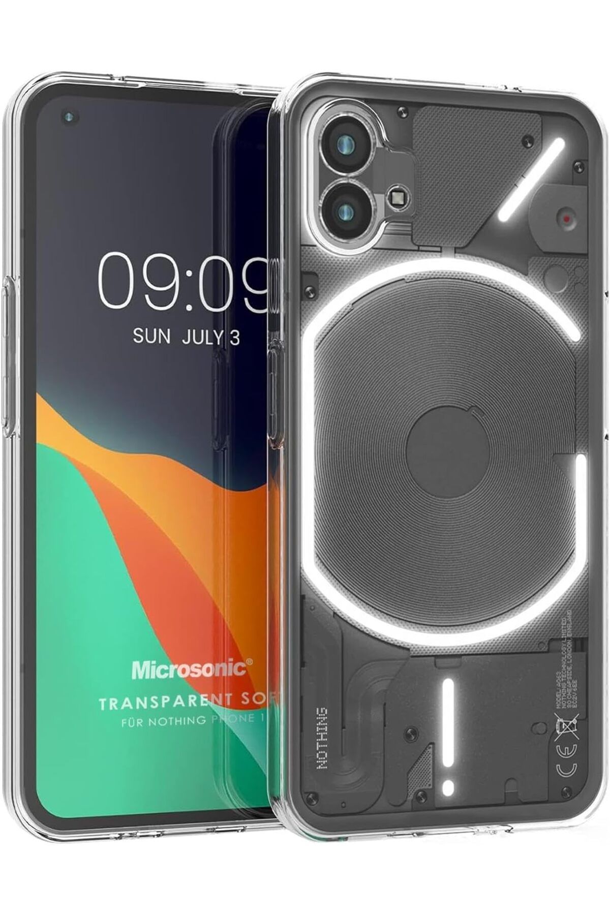 STOREMAX htpshopmx Nothing Phone 1 için Kılıf Transparent Soft Şeffaf [Phone 1 ile Uyumlu Kılıf - Şeff