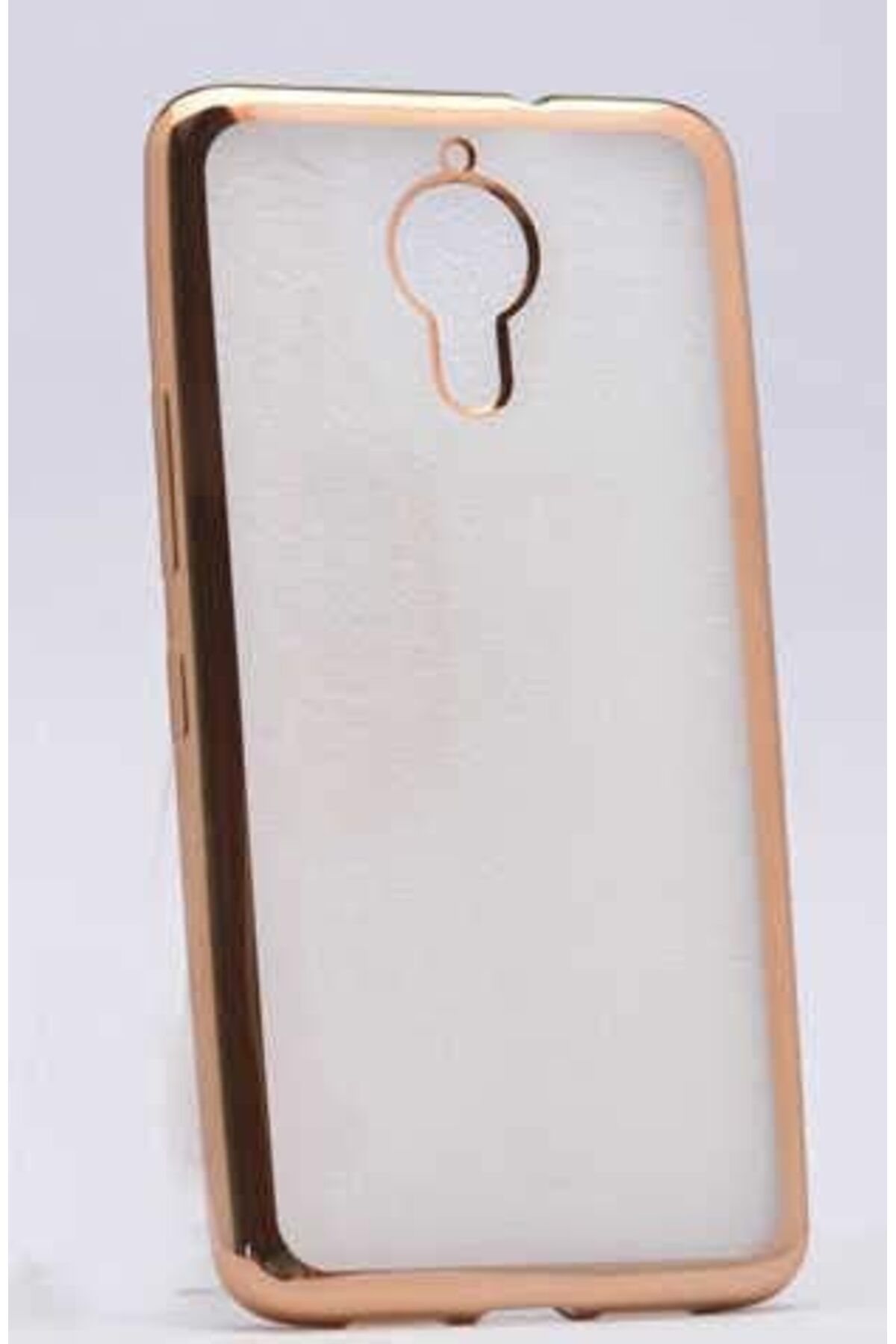 STOREMAX nffashopm Mobile GM5 Plus Uyumlu Lazer Kesim Yumuşak Silikon Kılıf (Altın Rengi) storestarx 1051