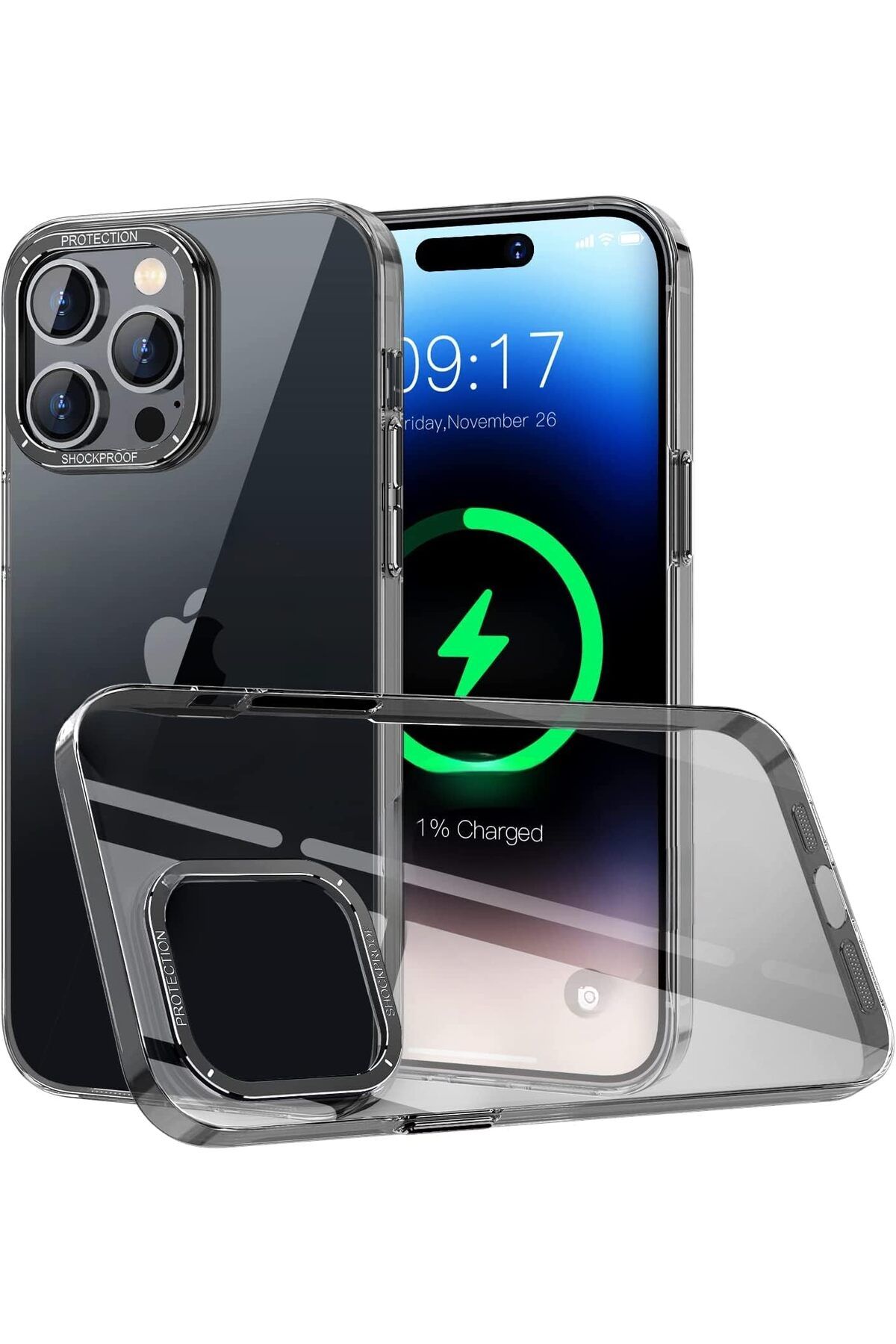 STOREMAX daliashops iphone 13 Pro Max ile Uyumlu Crystal Clear Ultra Şeffaf Polikarbonat Dış Gövde Kamera