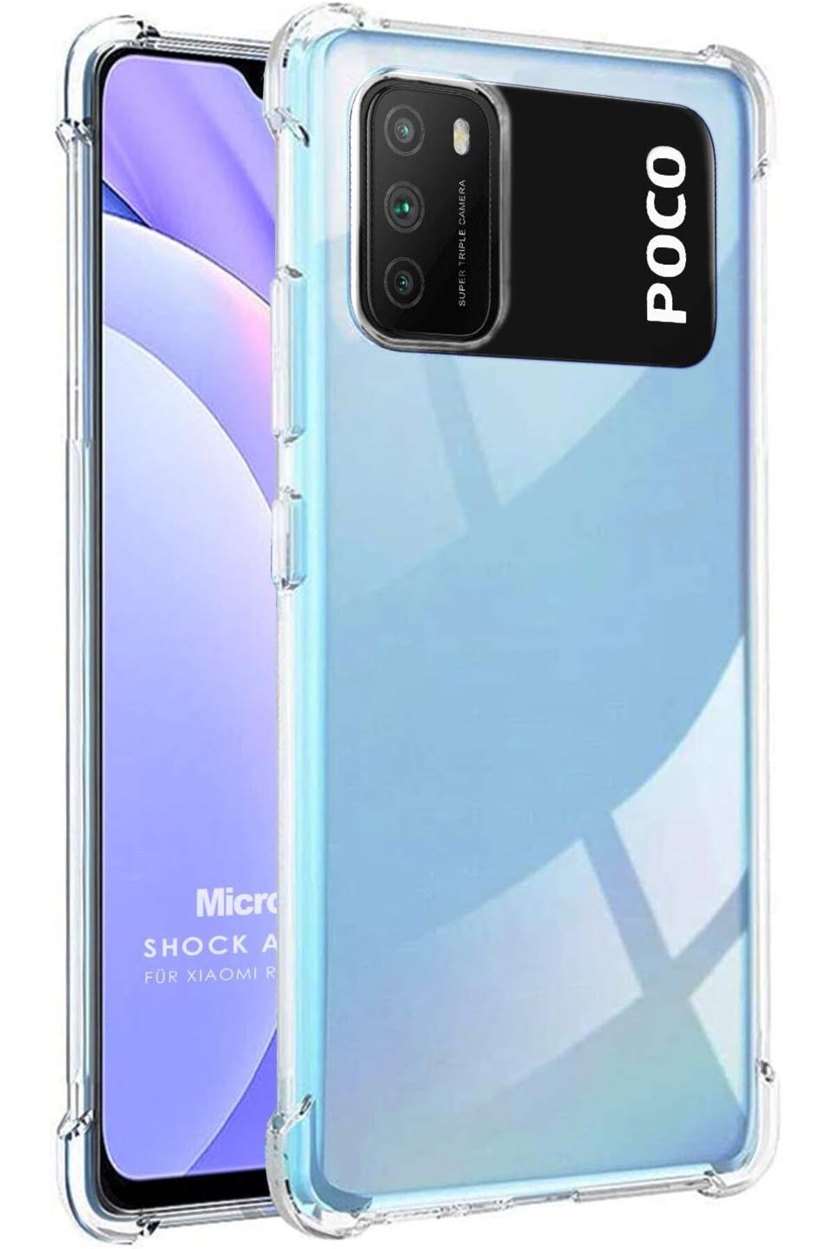 STOREMAX bystoreby Xiaomi Poco M3 için Kılıf Shock Absorbing Şeffaf [Poco M3 ile Uyumlu Kılıf - Şeffaf