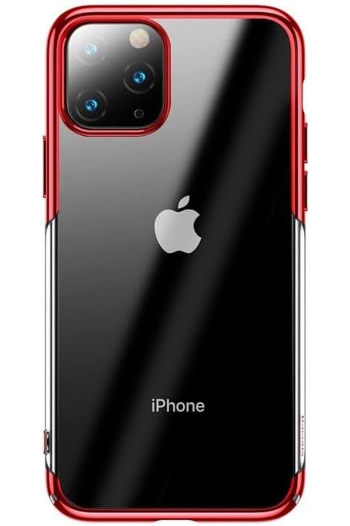 STOREMAX htpshopmx Glitter, iPhone 11 Pro Max Cep Telefonu Kılıfı, Şeffaf/Transparan, Kırmızı str http