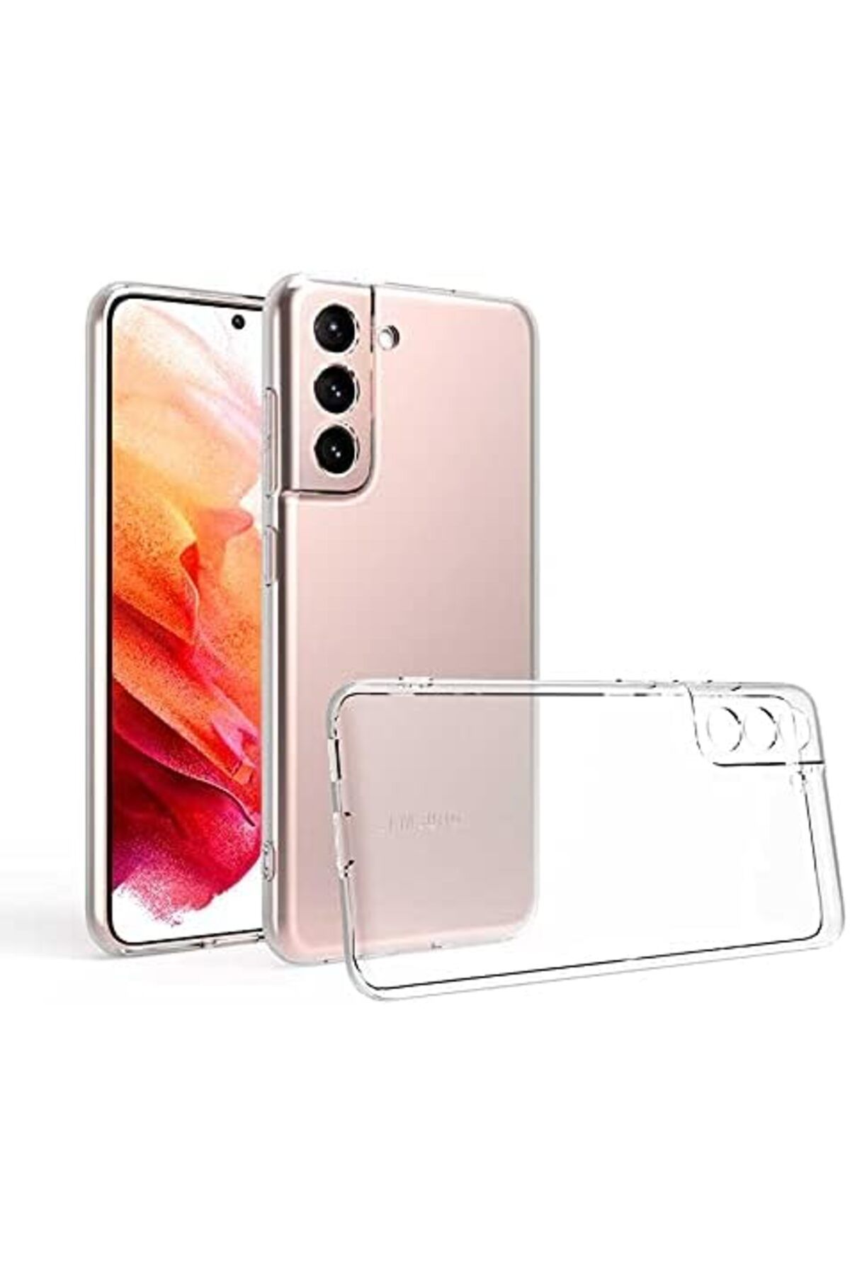 STOREMAX lbstorex İletişim Galaxy S21 ile uyumlu Kapak Kamera Korumalı Süper Silikon Şeffaf Kılıf New