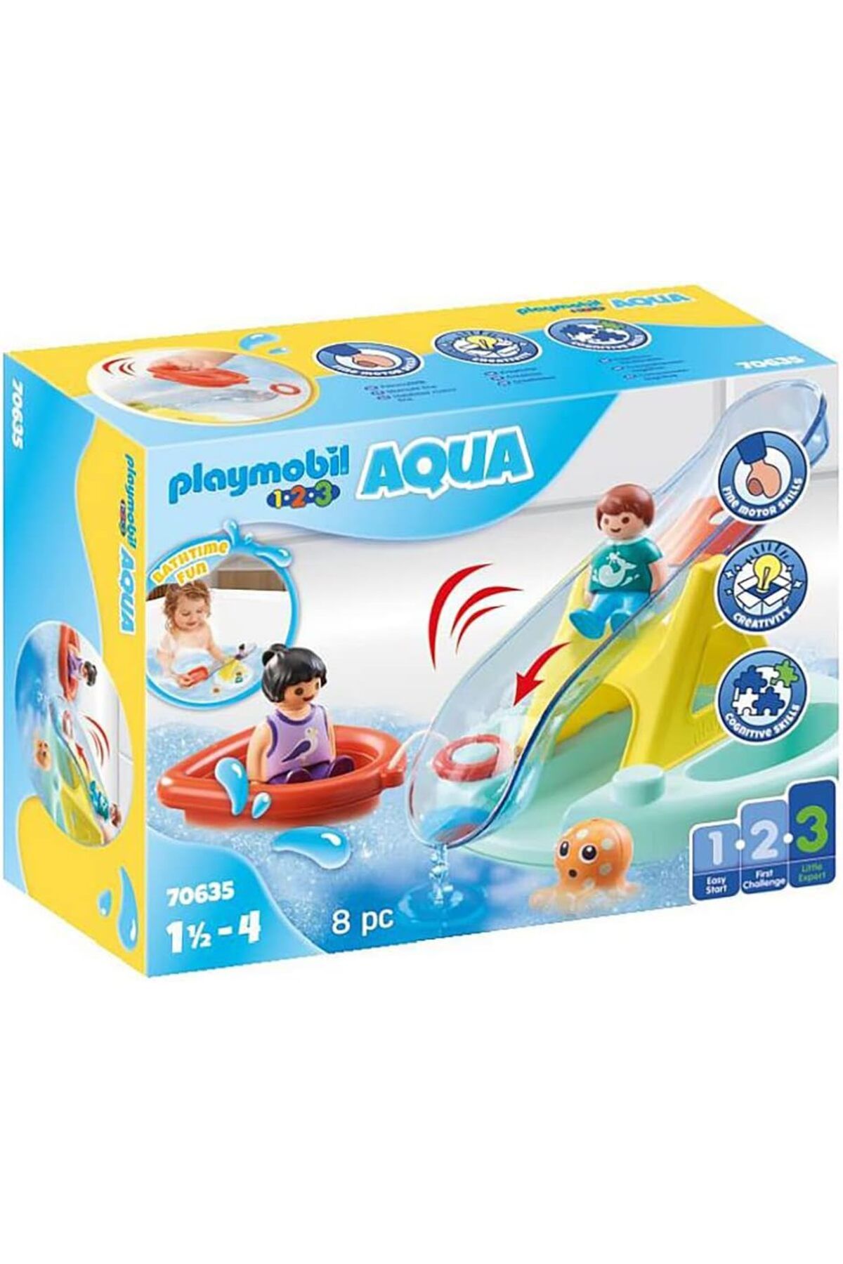 STOREMAX buymxx 1.2.3 Aqua 70635 Su Kaydırağı ile Banyo Adası, Yeni yürümeye başlayan çocuklar için