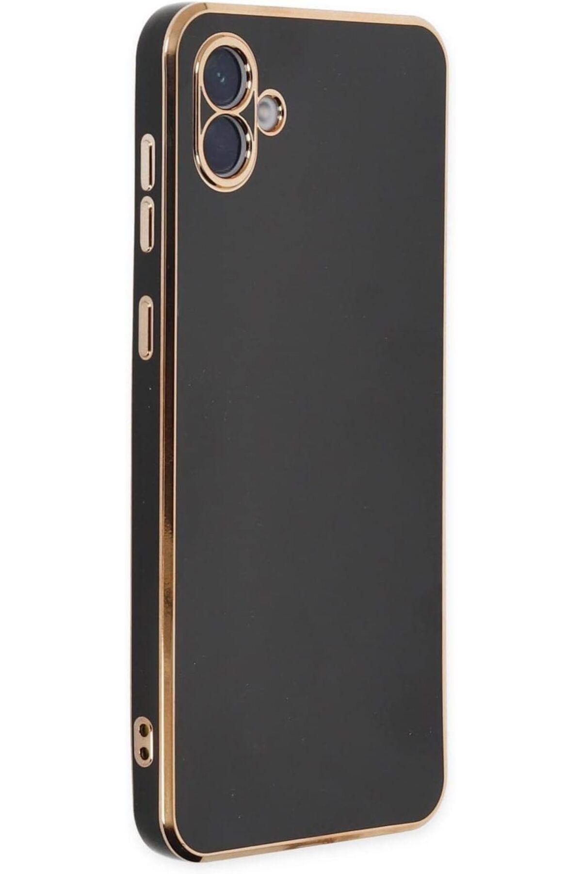 STOREMAX dlshop Galaxy A04 için Kılıf Olive Plated Siyah [Galaxy A04 ile Uyumlu Kılıf - Siyah] star 9903