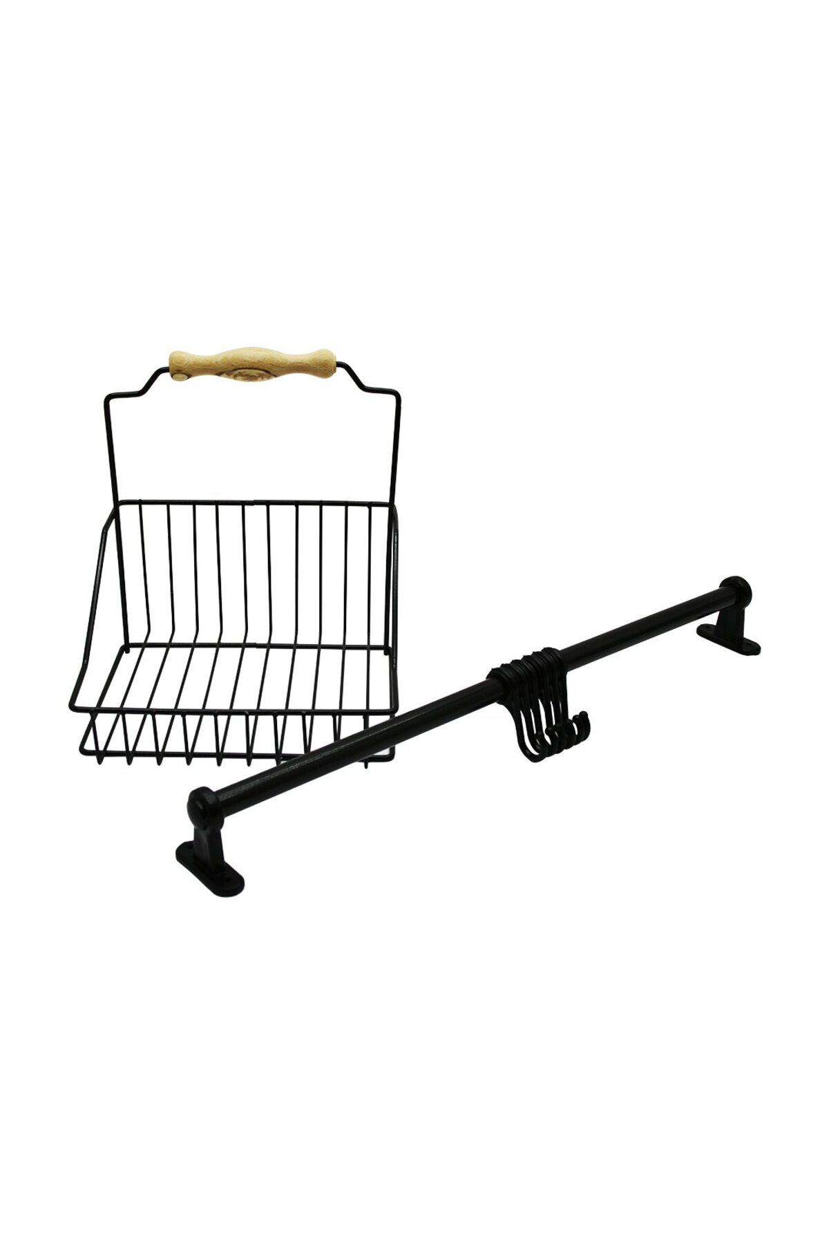 STOREMAX buymxx KUTULU METAL SİYAH SEPET VE ASKILIK desiny 1082424