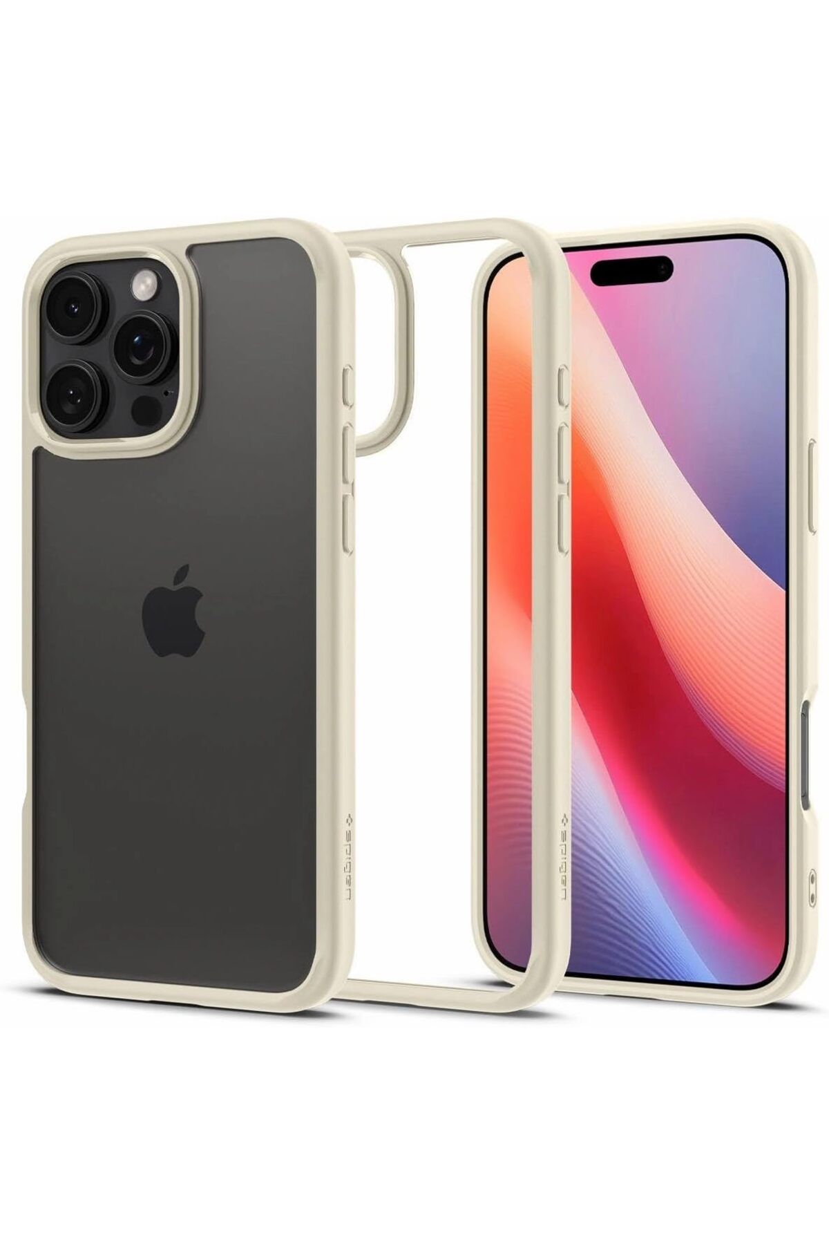 STOREMAX srhtDS iPhone 16 Pro Max Kılıf Crystal Hybrid Mute Beige - ACS08030 Desing 266450
