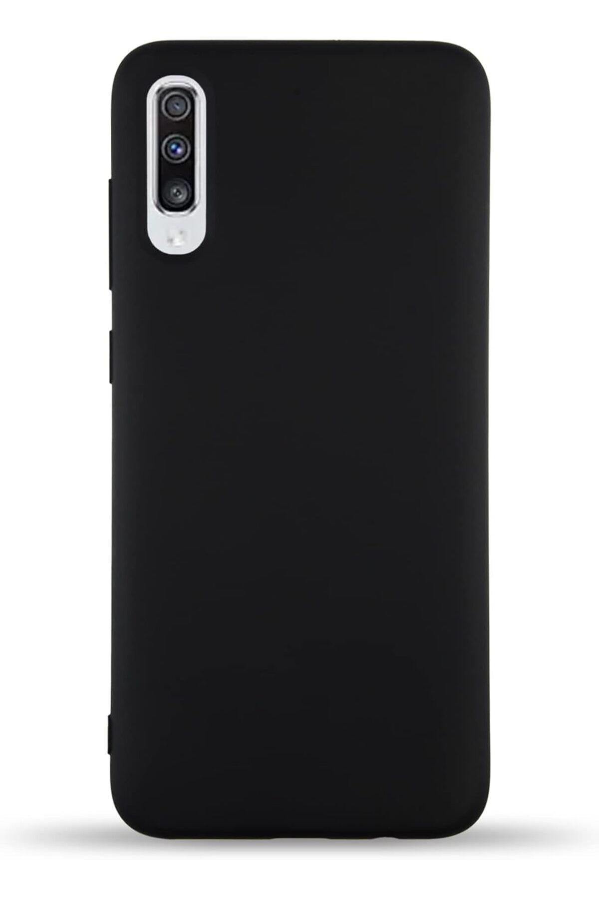 STOREMAX dlshop İletişim Galaxy A70 ile Uyumlu Kapak ile Uyumlu İçi Kadife Lansman Silikon Kılıf - Siy