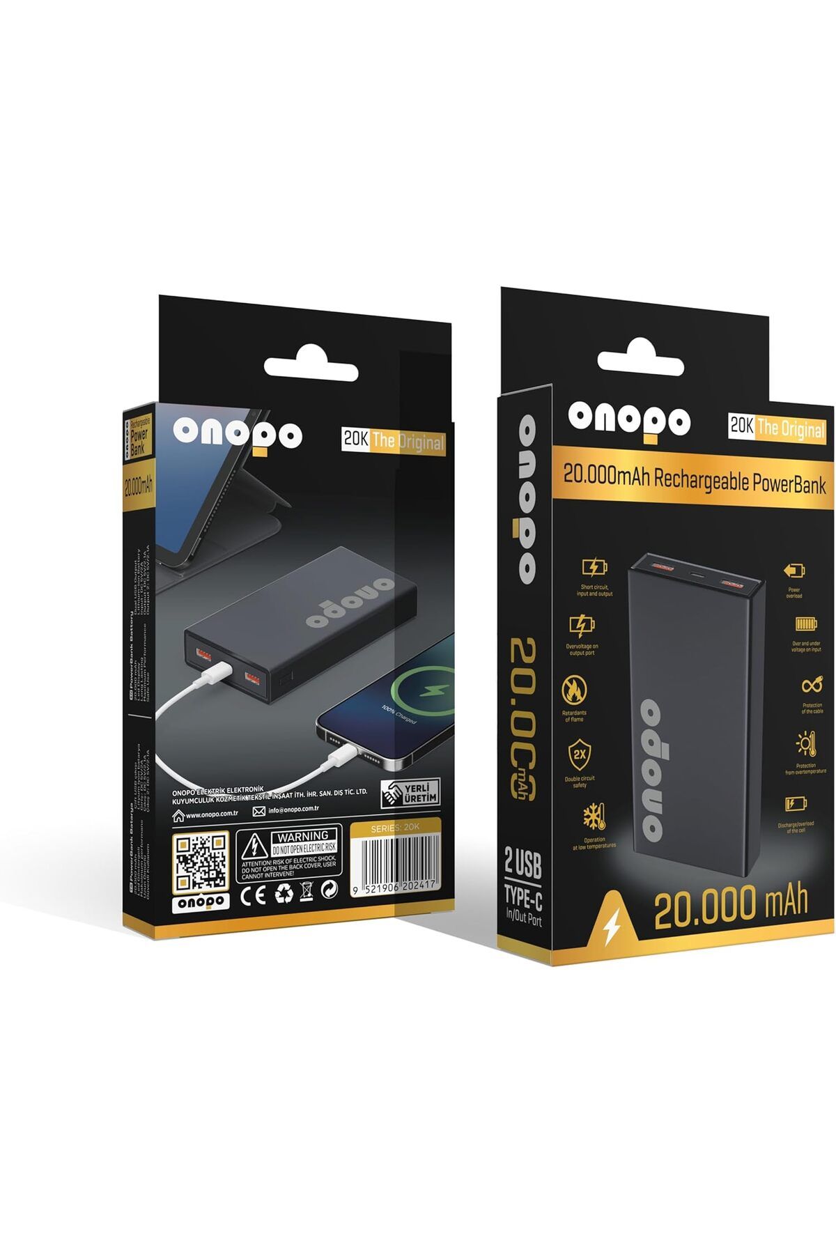 STOREMAX nffashopm mAh Şarj Adilebilir Led Göstergeli Taşınabilir Powerbank storestarx 1051353