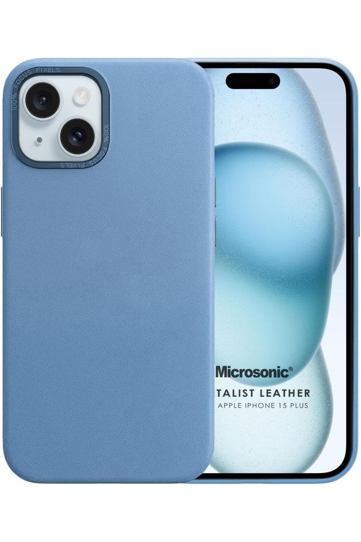 STOREMAX nslmshop iPhone 15 Plus için Kılıf Metalist Leather Mavi [iPhone 15 Plus ile Uyumlu Kılıf - Mav