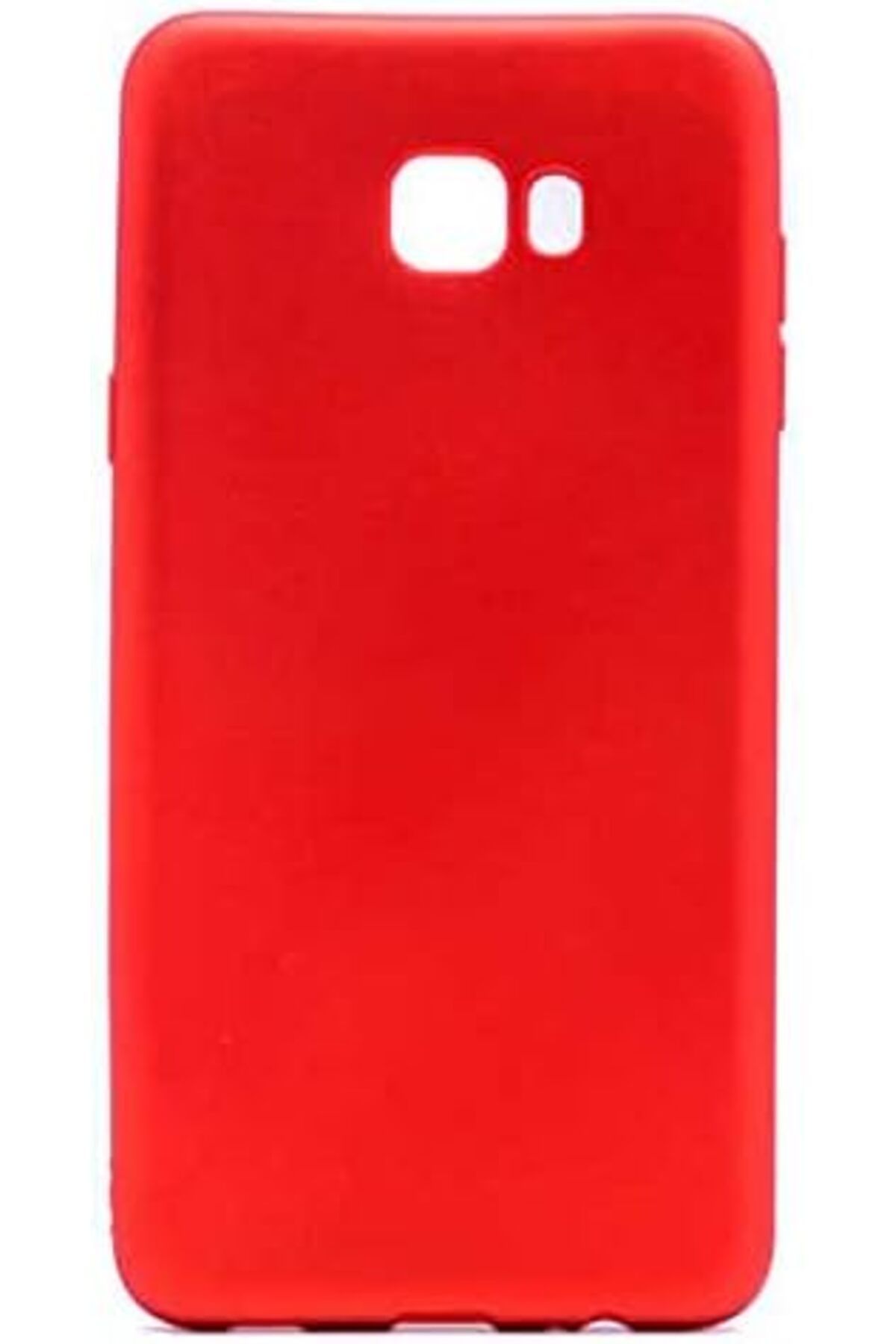 STOREMAX bystoreby Galaxy C9 Pro Uyumlu Mat Yumuşak Silikon Kılıf (Kırmızı) NewDesing 646268