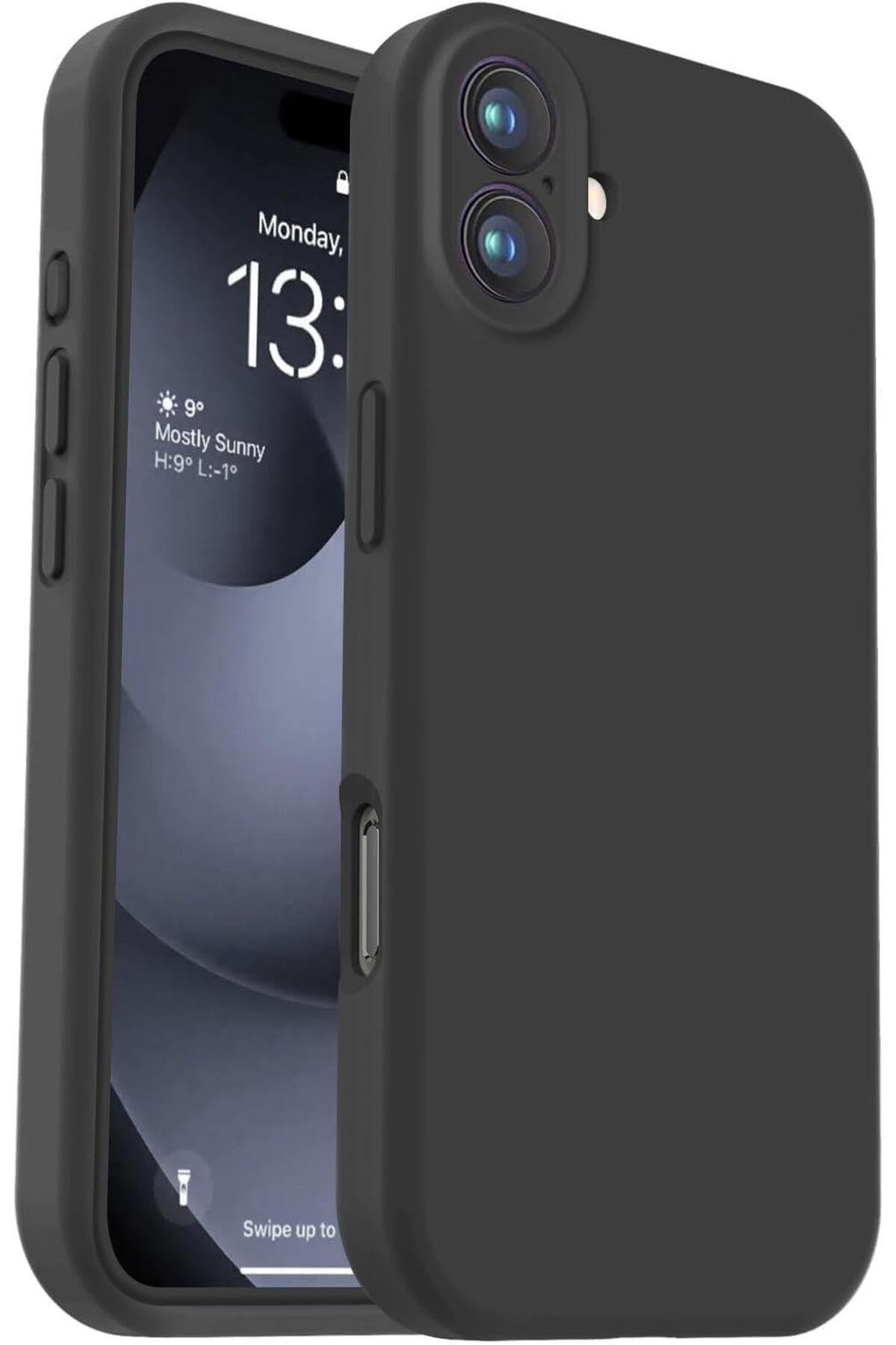 STOREMAX nffashopm iPhone 16 ile uyumlu, Kamera Korumalı Kılıf, Lens ve Ultra Güçlü Koruma Kılıf (Siy