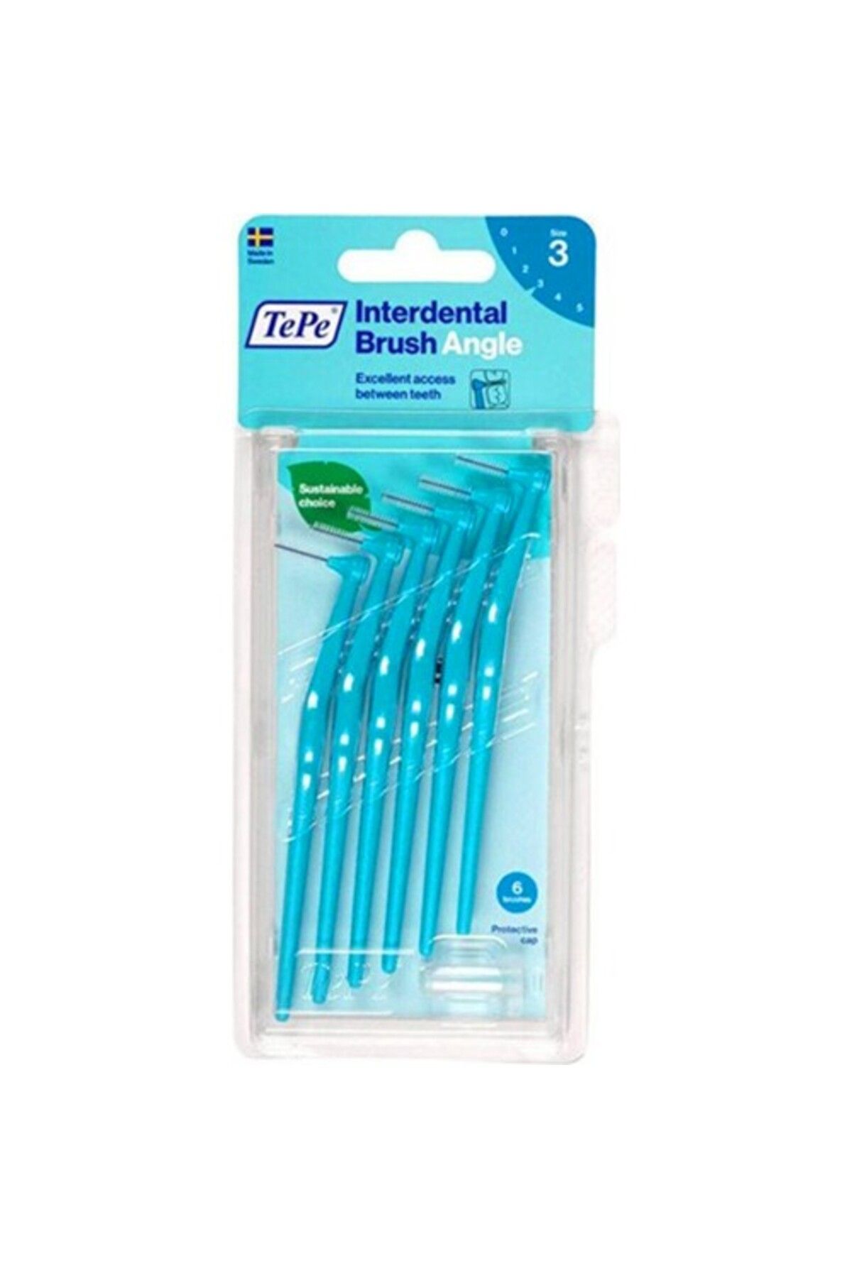 TePe Angle Arayüz Fırçası Mavi 0.6mm 6'lı T120