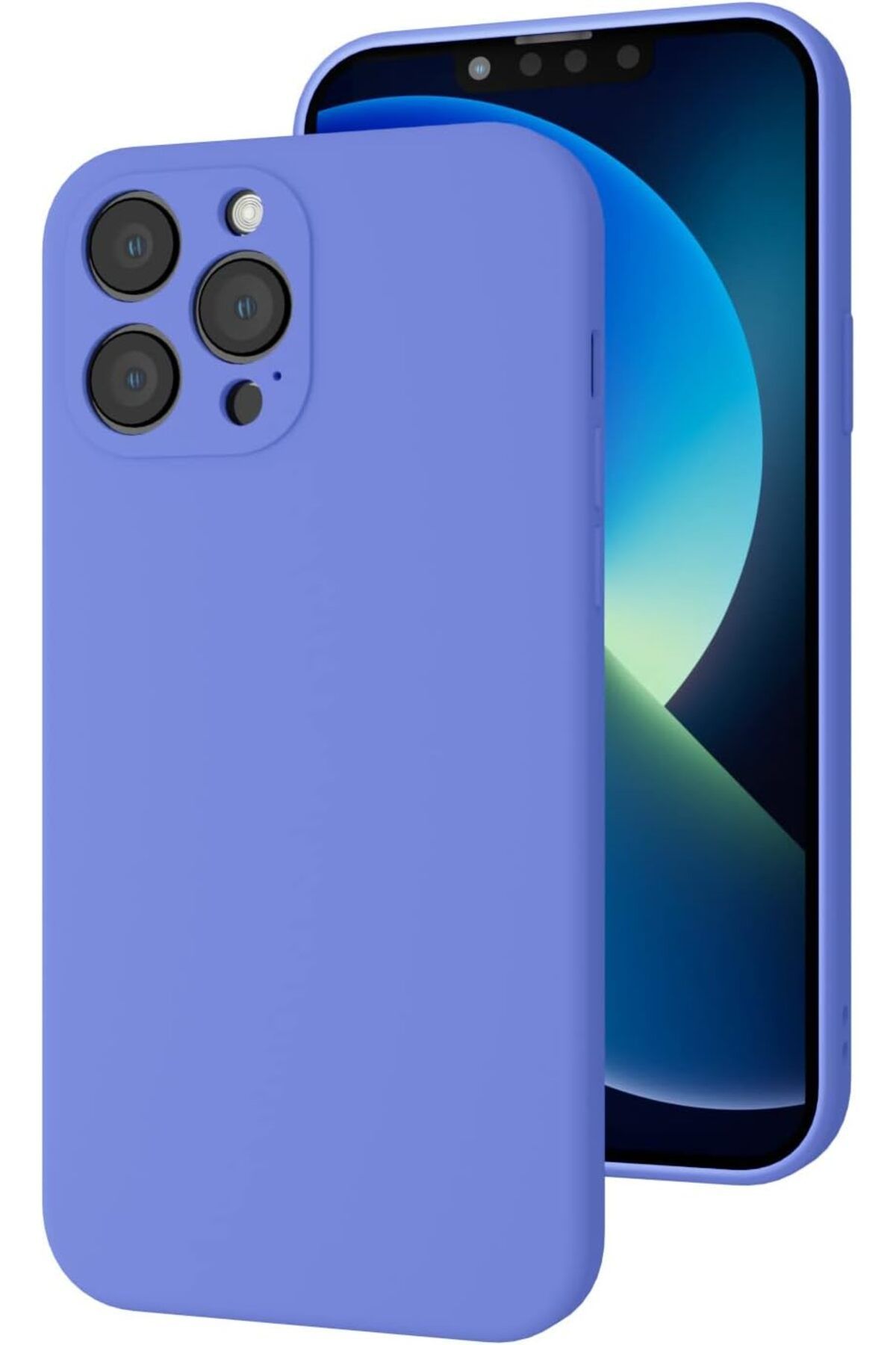 STOREMAX glpzr iPhone 12 Mini uyumlu Kamera Korumalı, Mikrofiber Astarlı, Sıvı Silikon Kılıf (Gök Mavi