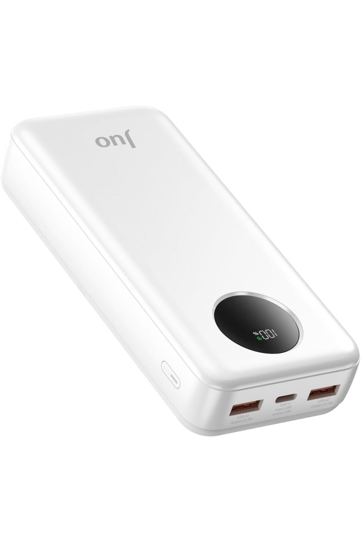 STOREMAX nffashopm 20000mAh 22.5W Dijital Led Ekranlı Taşınabilir Hızlı Şarj Cihazı Powerbank Beyaz st