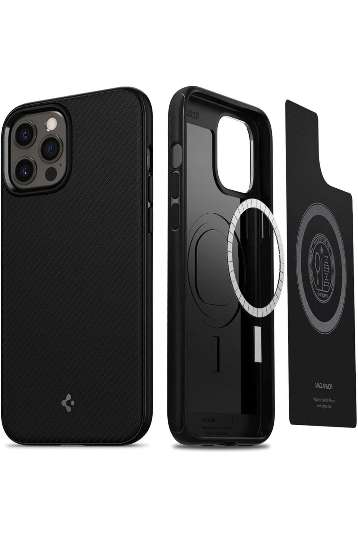 STOREMAX glpzr iPhone 12 / iPhone 12 Pro Kılıf Mag Armor MagFit MagSafe özellikli Matte Black - ACS01865 t