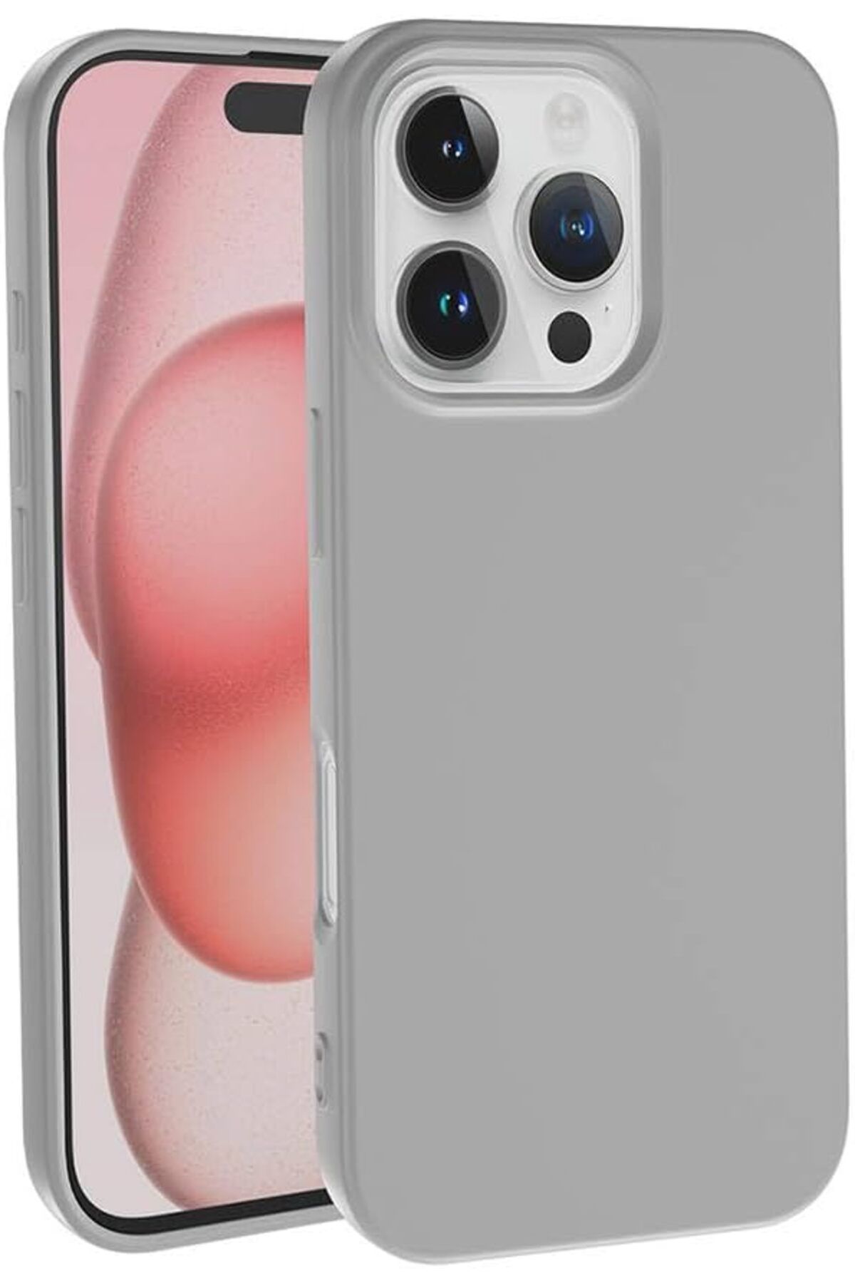 STOREMAX dlshop İle Uyumlu iPhone 16 Pro Kılıf ZORE LSR Lansman Kapak Gümüş star 990396