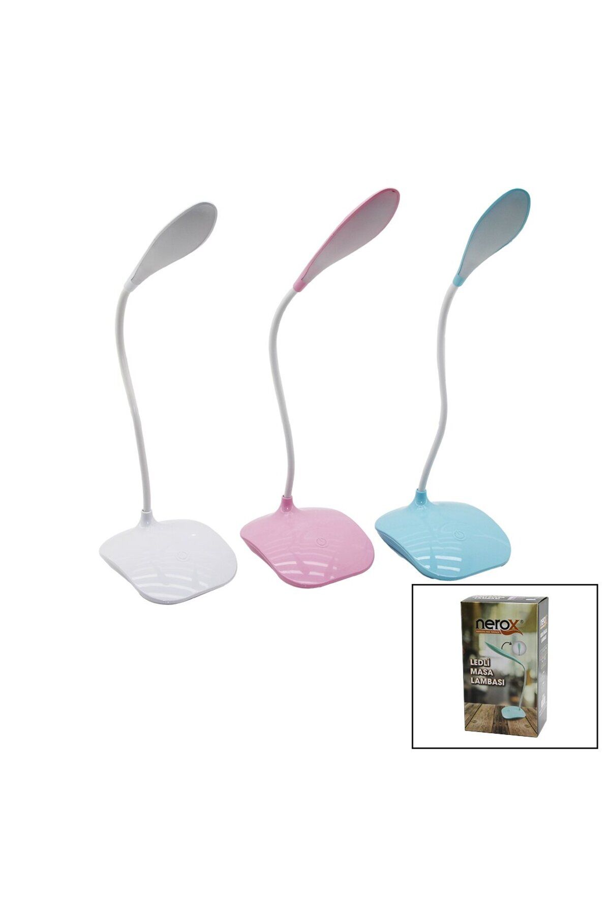 STOREMAX buymxx 2IN1=ŞARJLI - PİLLİ 18LEDLİ MASA LAMBASI OYNAR BAŞ -DOKUNMATİK AÇ KAPA - 3 KADEME IŞI