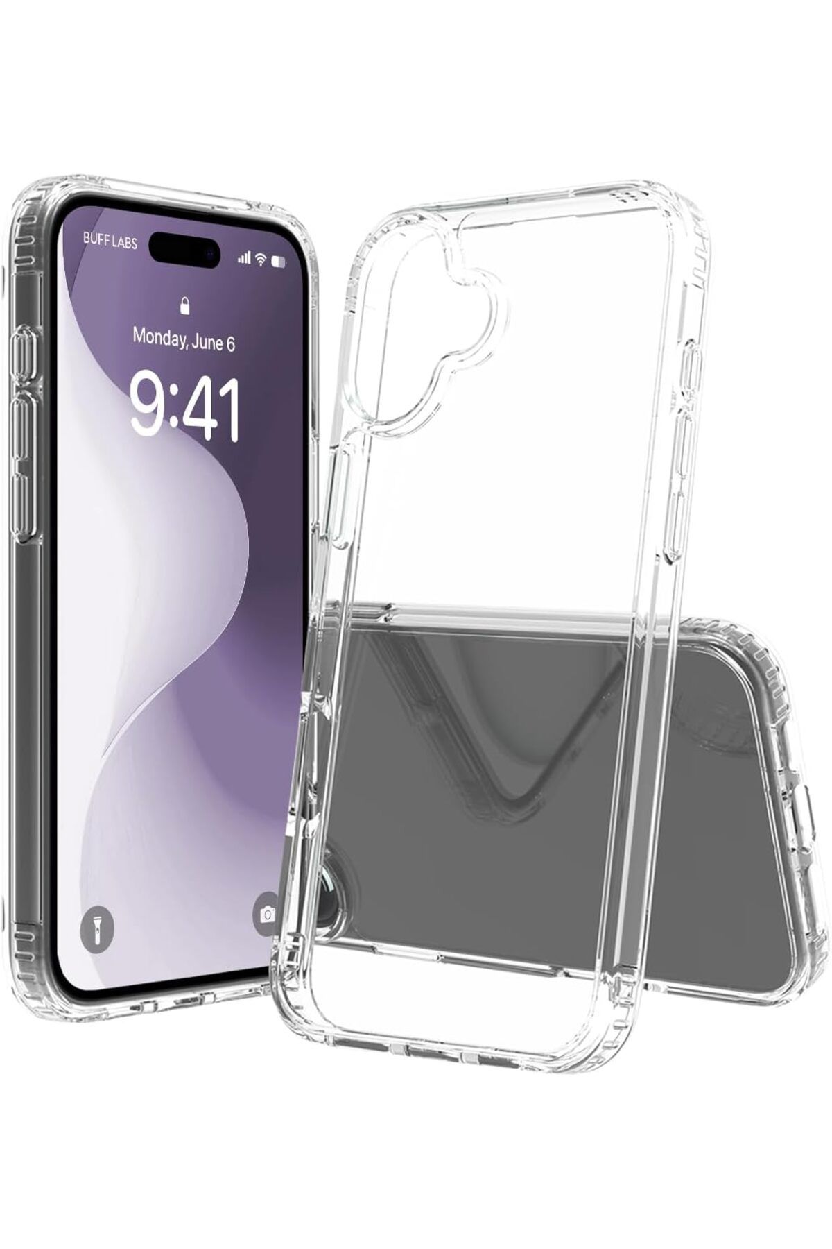 STOREMAX nffashopm LABS iPhone 16 Plus ile Uyumlu Air Hybrid Darbe Emici TPU + PC Kılıf (Crystal Clear) sto