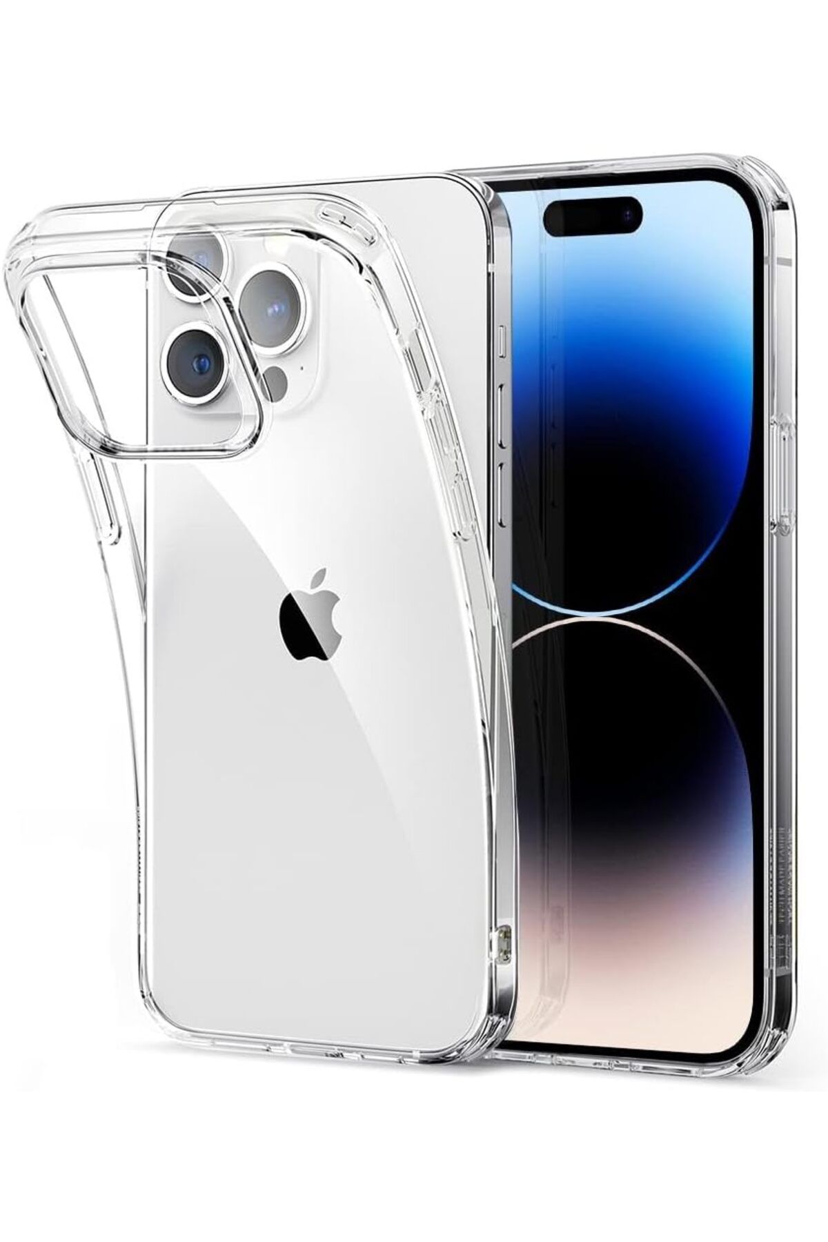 STOREMAX dlshop Trend iPhone 14 Pro Şeffaf Kılıf 14 Pro (6.1'') Şeffaf Silikon Kılıf, Transparent iPhon