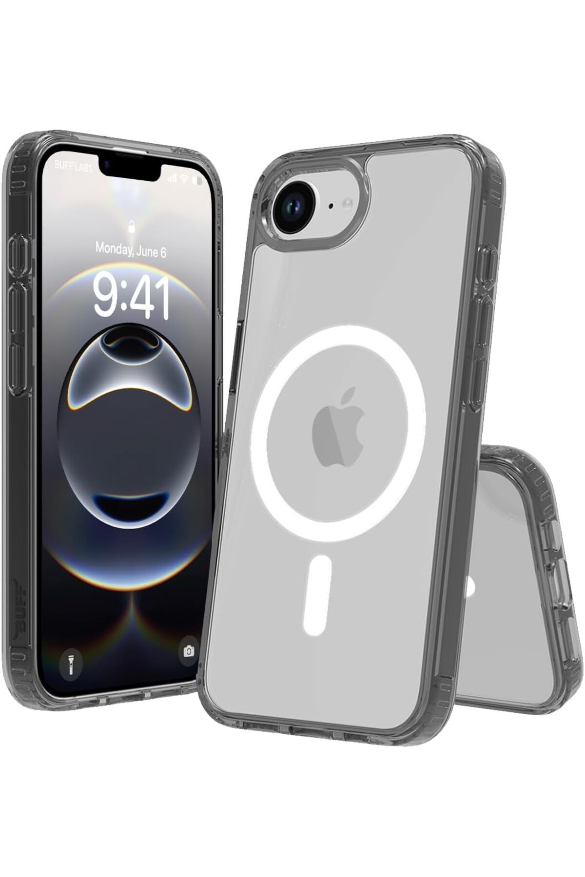 STOREMAX nffashopm LABS iPhone 16E ile Uyumlu Magsafe Destekli Air Hybrid Şeffaf Kılıf, Darbe Emici TPU +