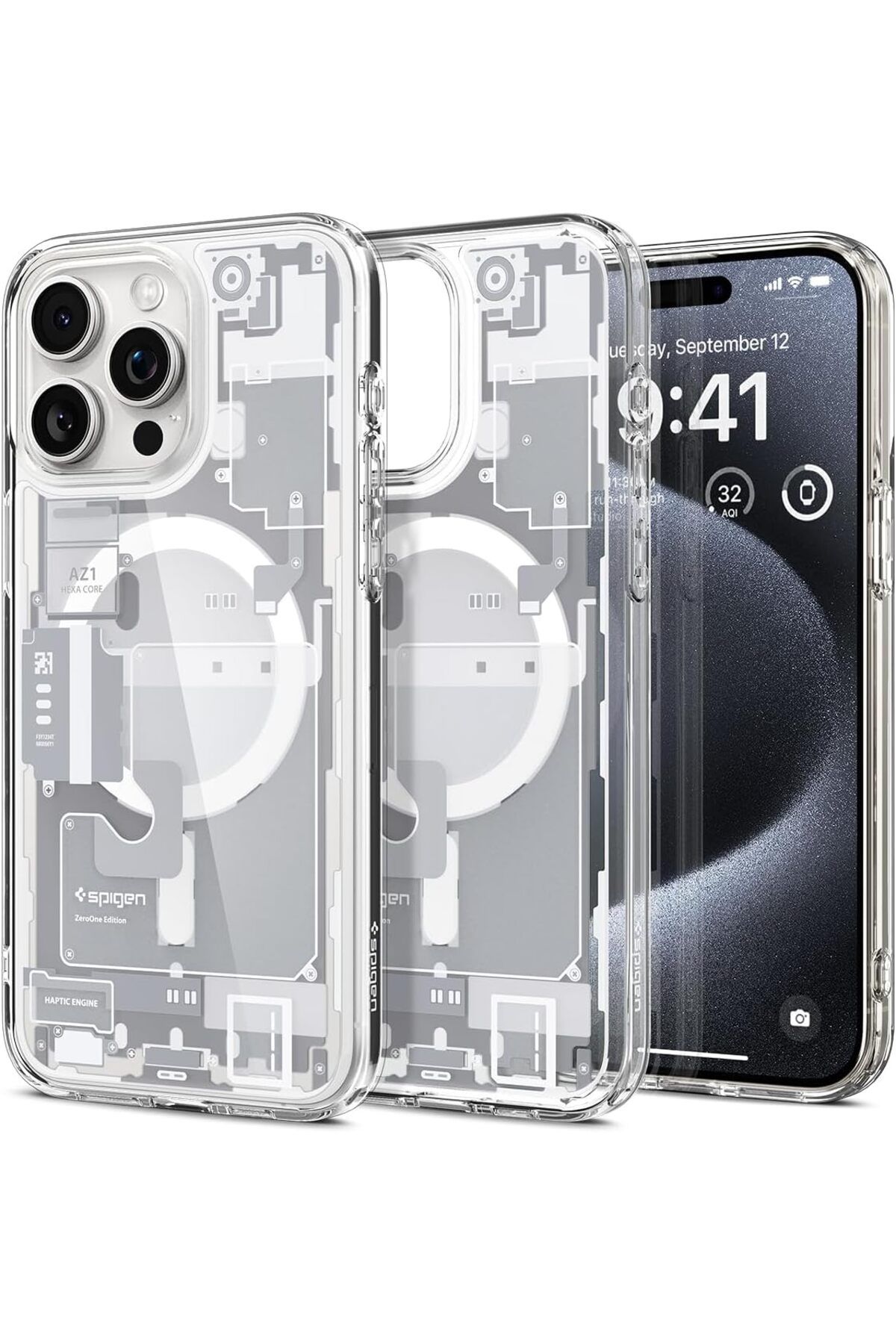 STOREMAX nffashopm iPhone 15 Pro Max Kılıf Ultra Hybrid Zero One MagFit MagSafe özellikli White - ACS07034