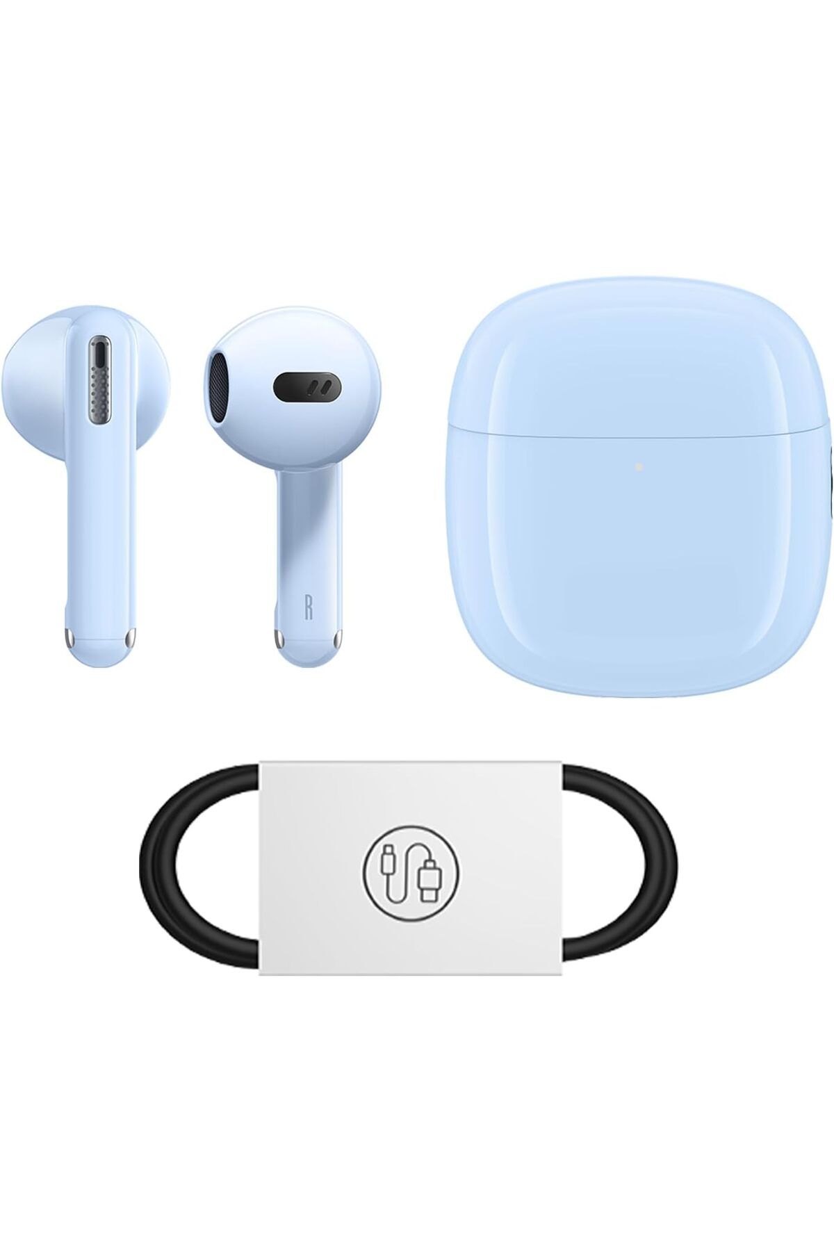 yenibagshop WX5 Bowie True Wireless Bluetooth Kulaklık-Mavi