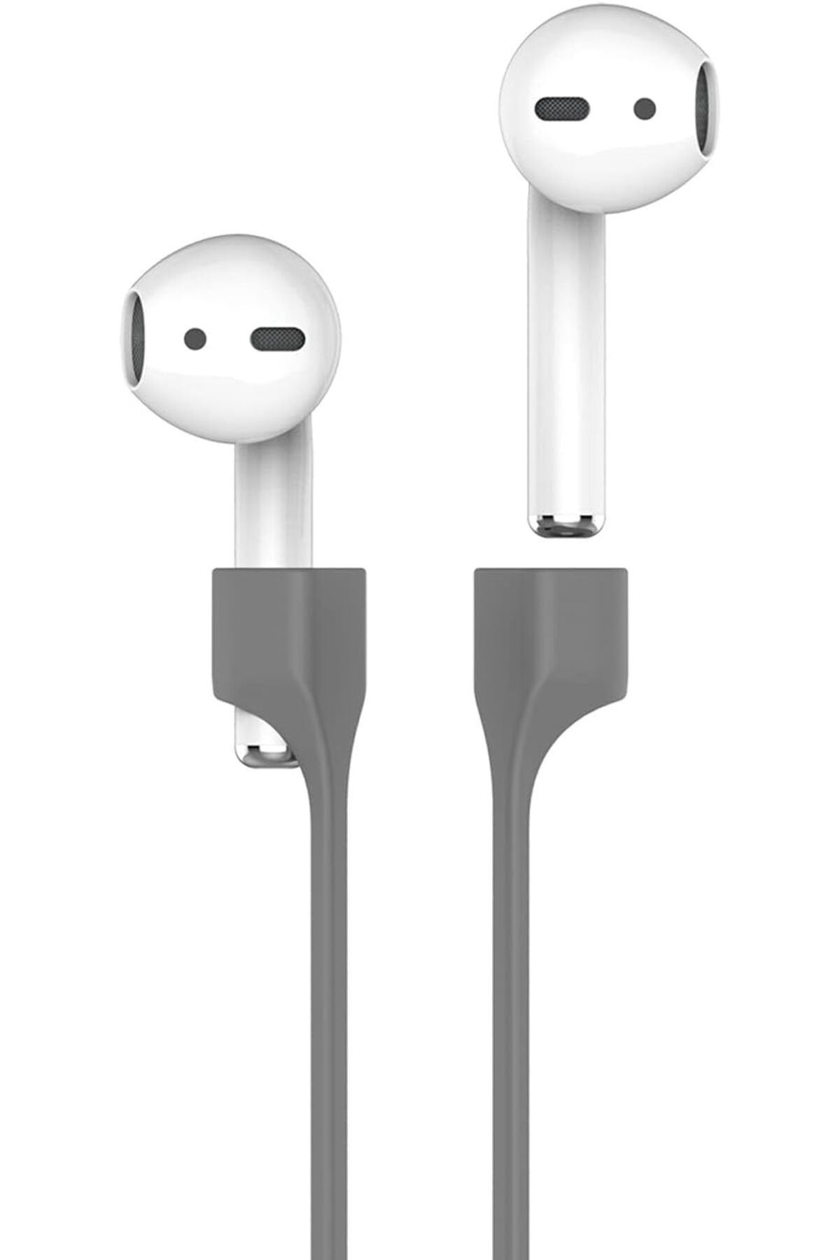 yenibagshop Airpods-Airpods Pro ile Uyumlu Kulaklık Boyun Askısı Mıknatıslı Kayış 74cm PT74 Gri