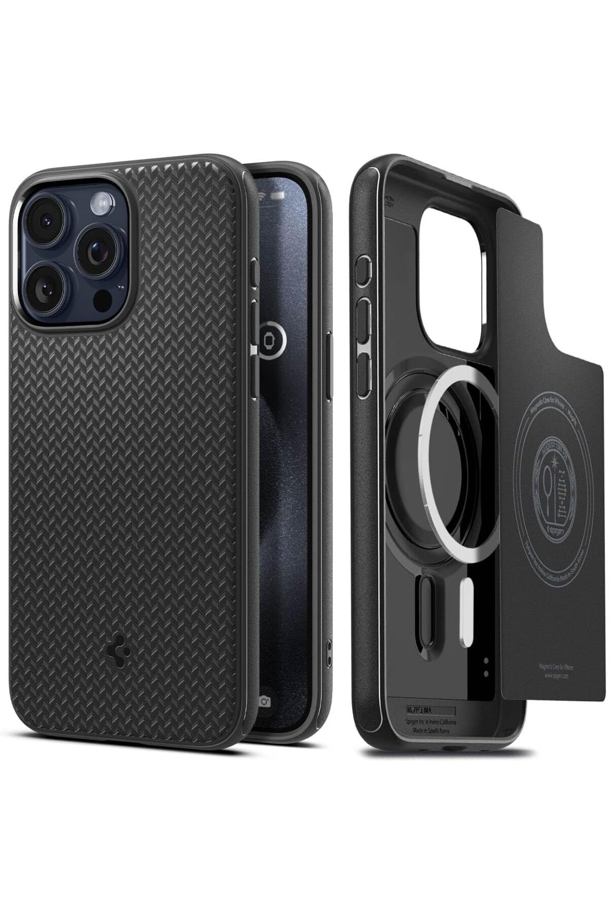 STOREMAX htpshopmx iPhone 15 Pro Max Kılıf Mag Armor MagFit MagSafe özellikli Matte Black - ACS06597 strht
